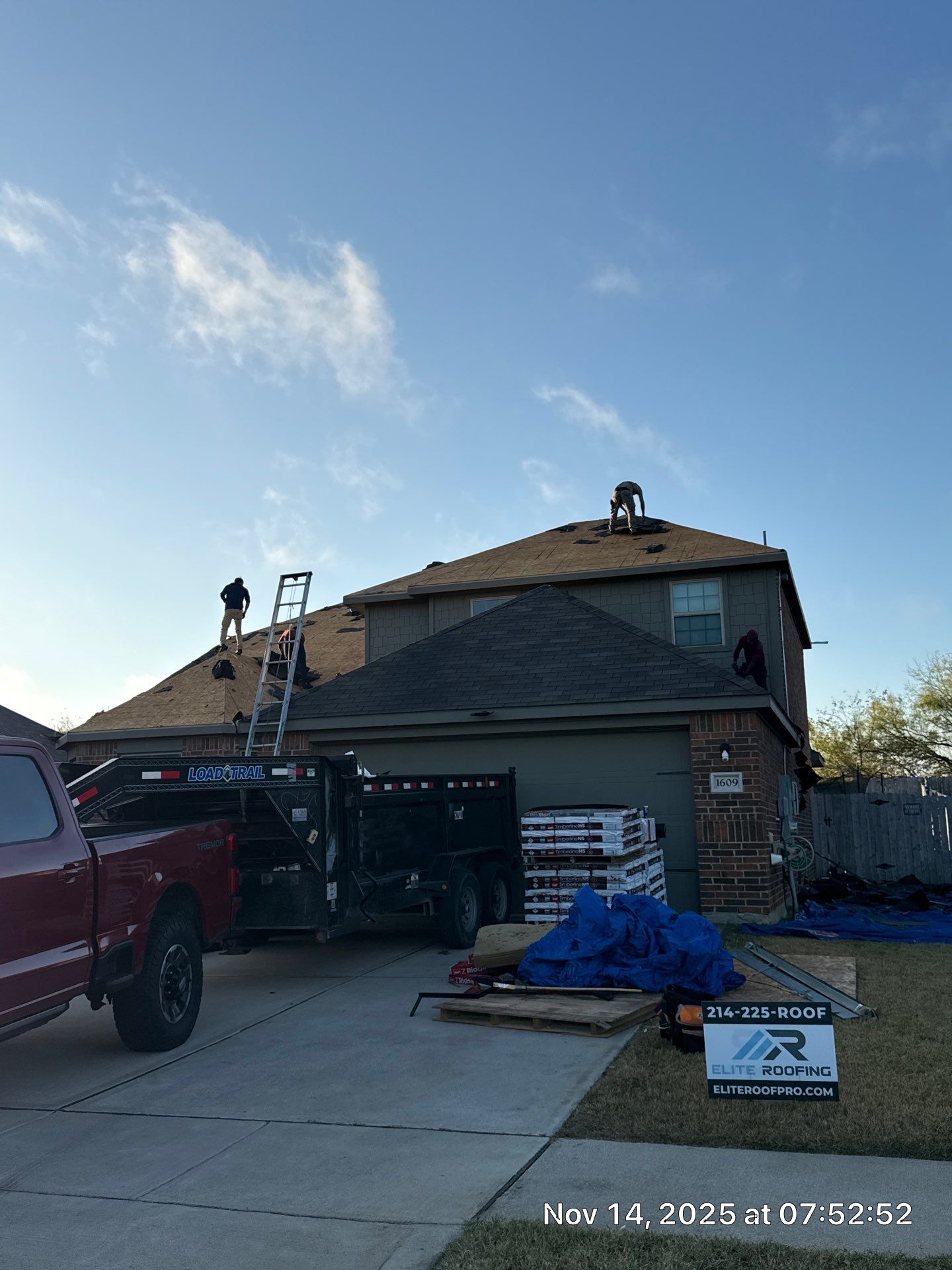 Residential Roof Replacement using GAF - NATURAL SHADOW - CHARCOAL by Elite Roofing LLC