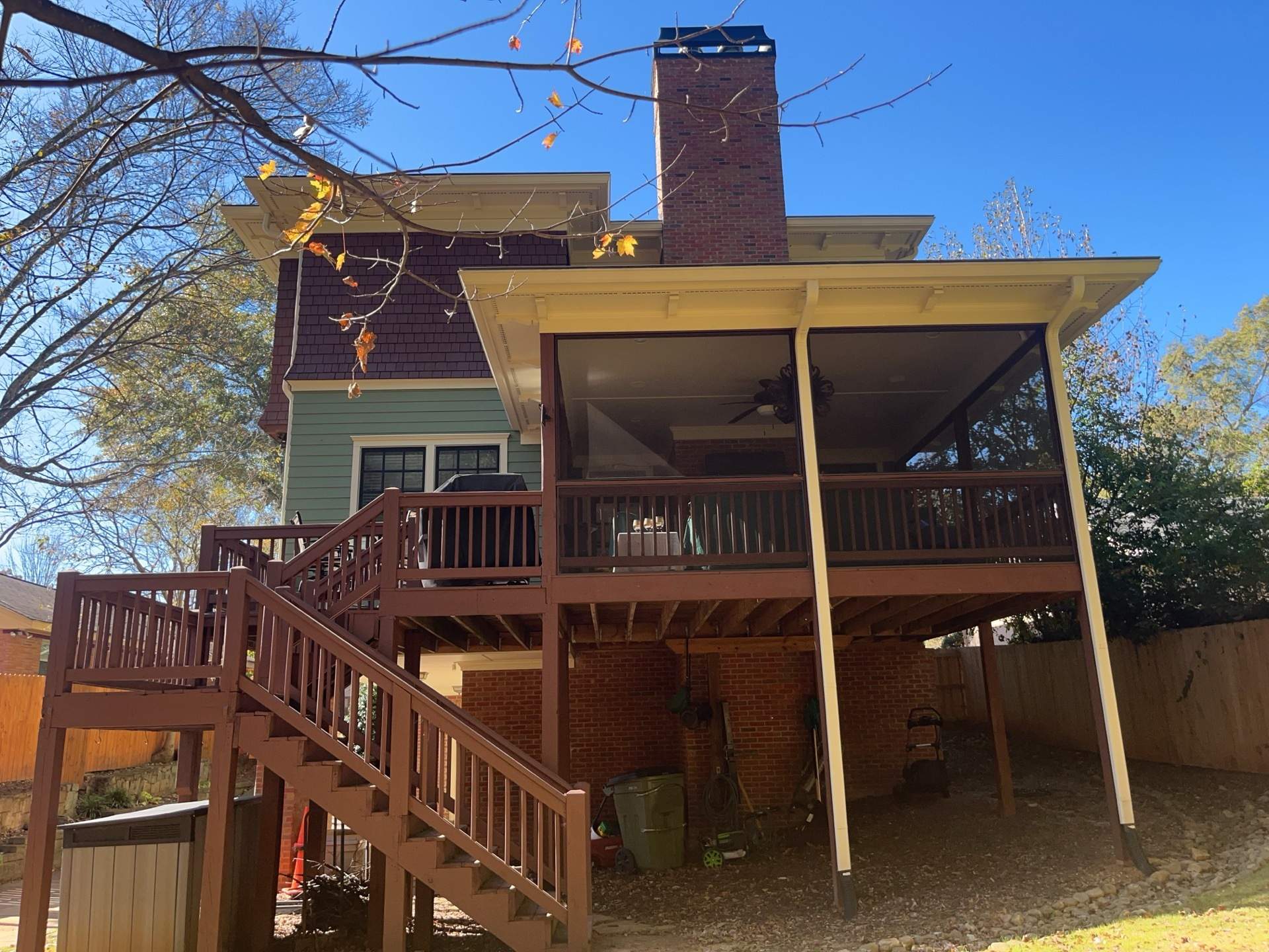 Deck Resurface using Trex and Deckorators ALX Contemporary railing by Nelson Exteriors 