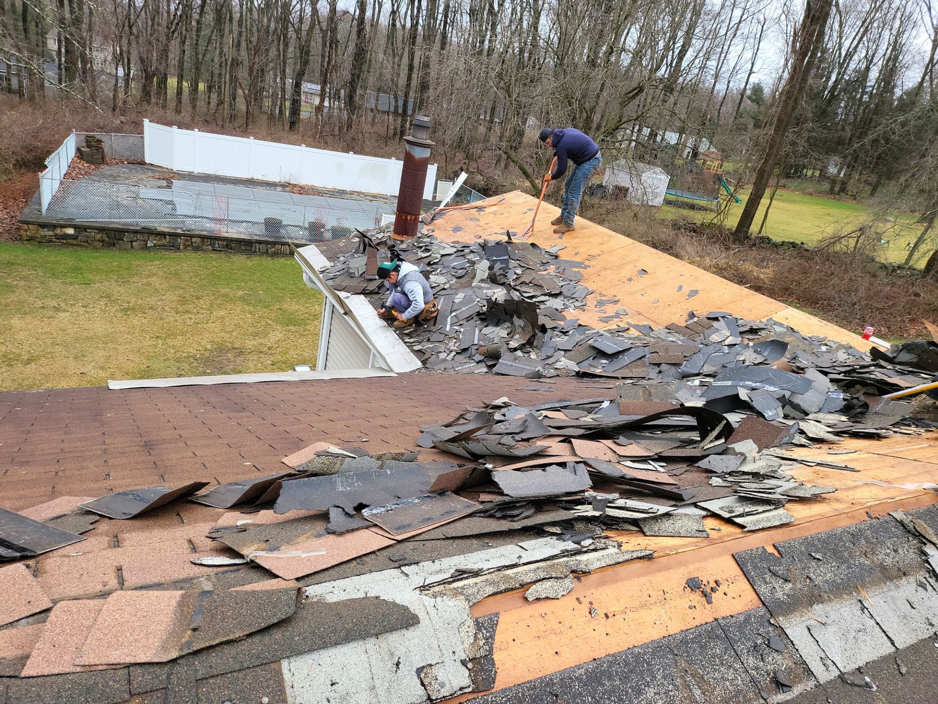 Residential Roofing Installation using Owens Corning TruDefinition Duration Designer - Black Sable by A Plus Exterior