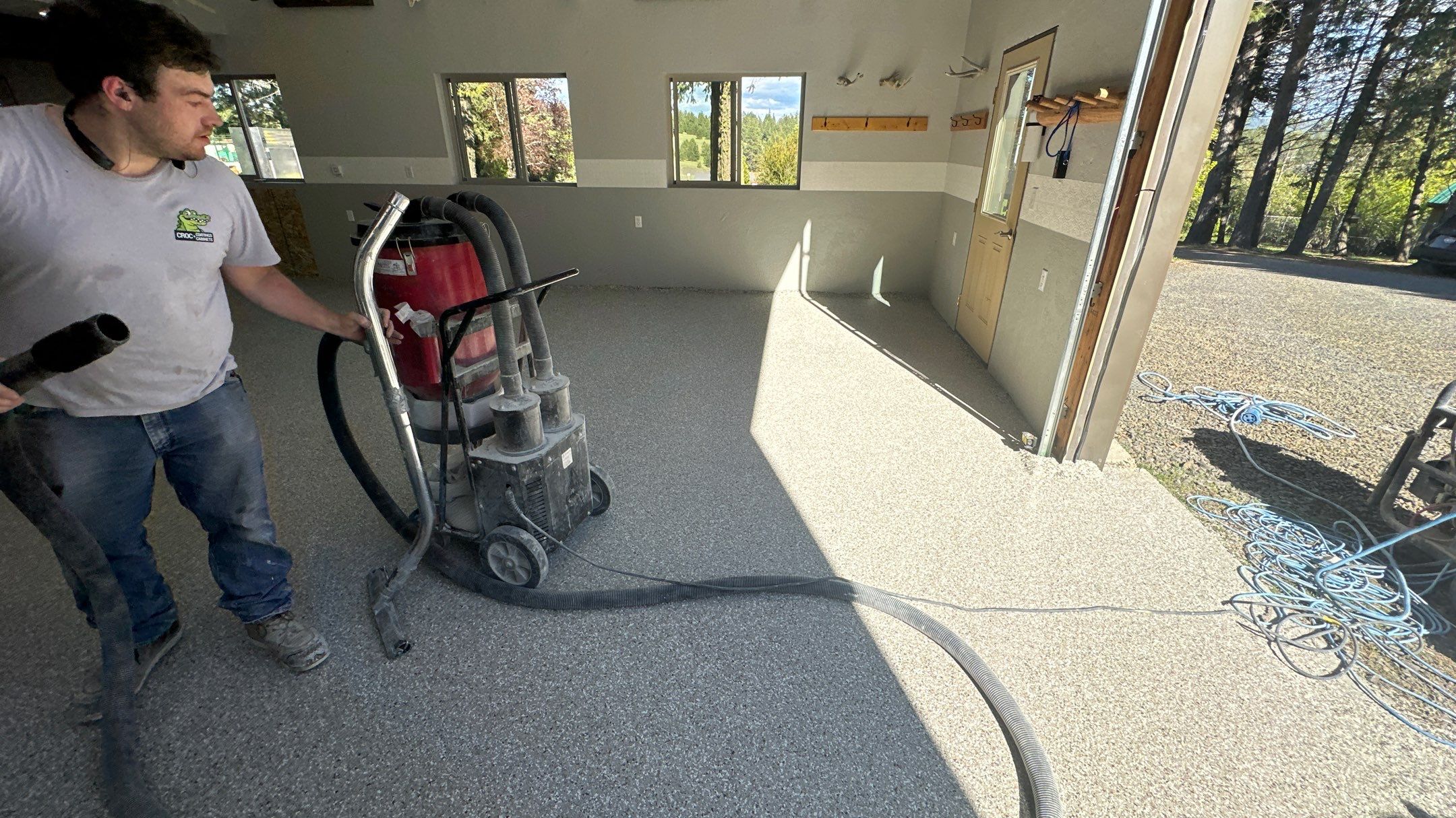 Shop Transformation using Pebble Beach by Croc Coatings, LLC