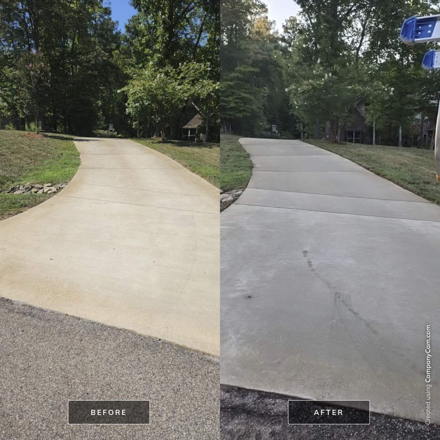 concrete Clean using cleaner by Power Wash Masters LLC