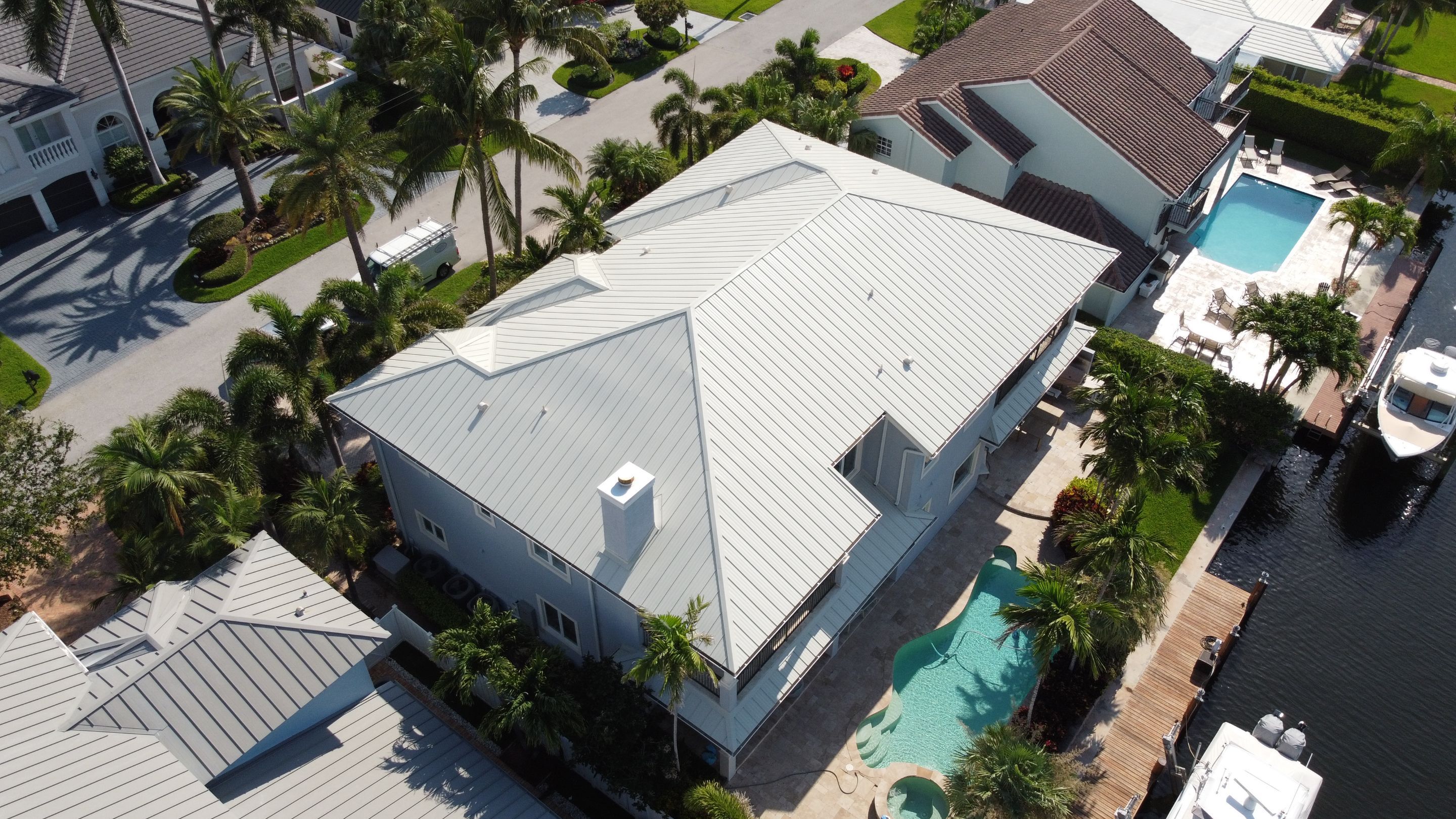 Residential Roofing Installation using 1" Nail strip metal roof by BLUES BROTHERS CONSTRUCTION CORP