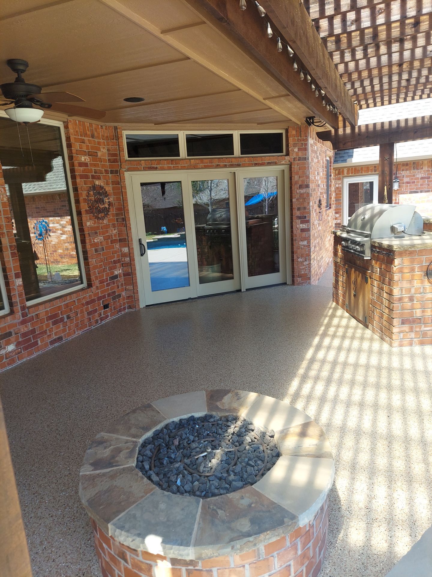 Patio & Pool Deck Coating using Pecan by Copperhead Coatings