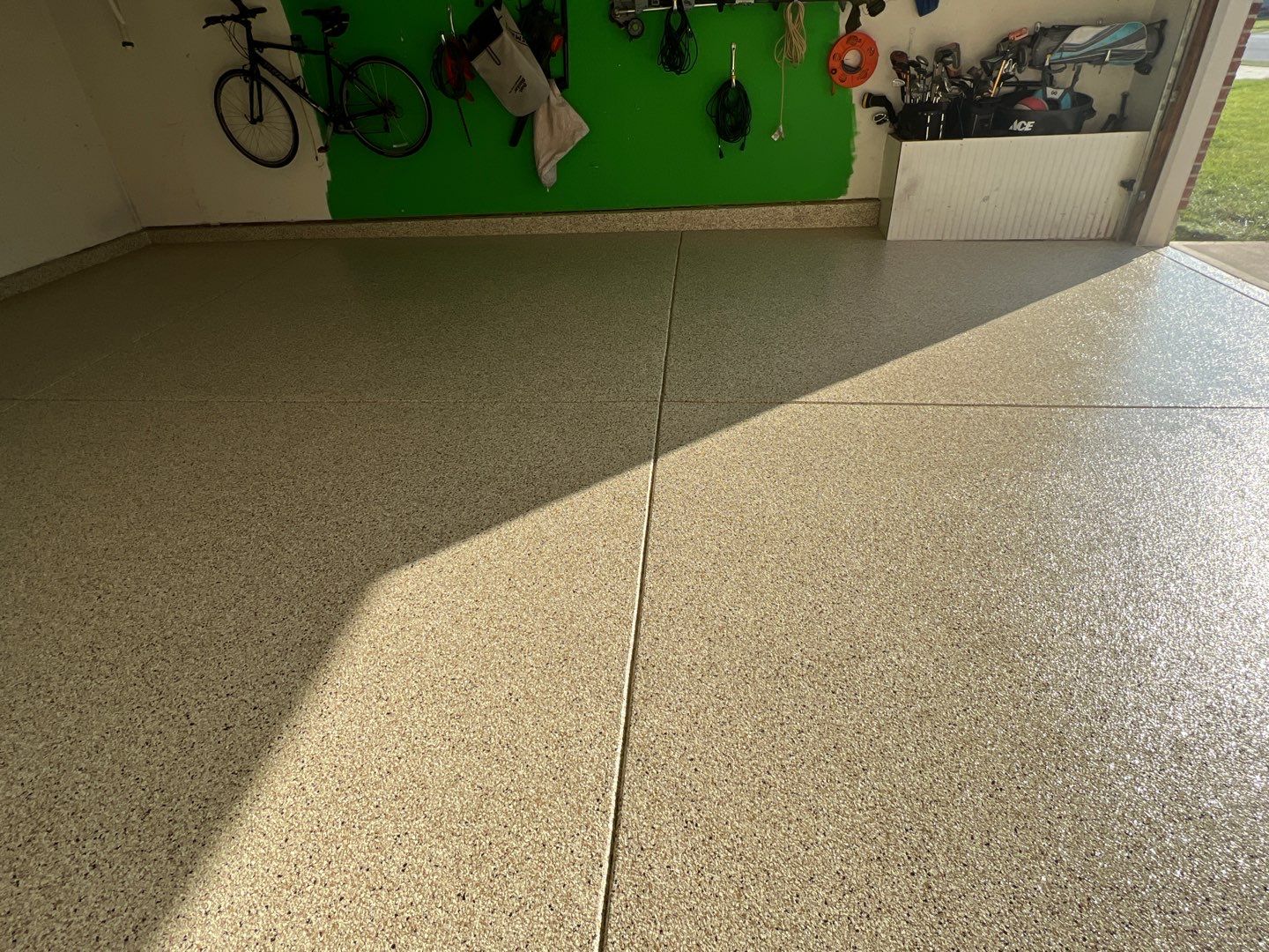 Garage Floor using Driftwood by Your1DayFloor.com