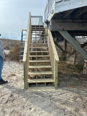Step Re-build & Handrail Installation – Oak Island, NC