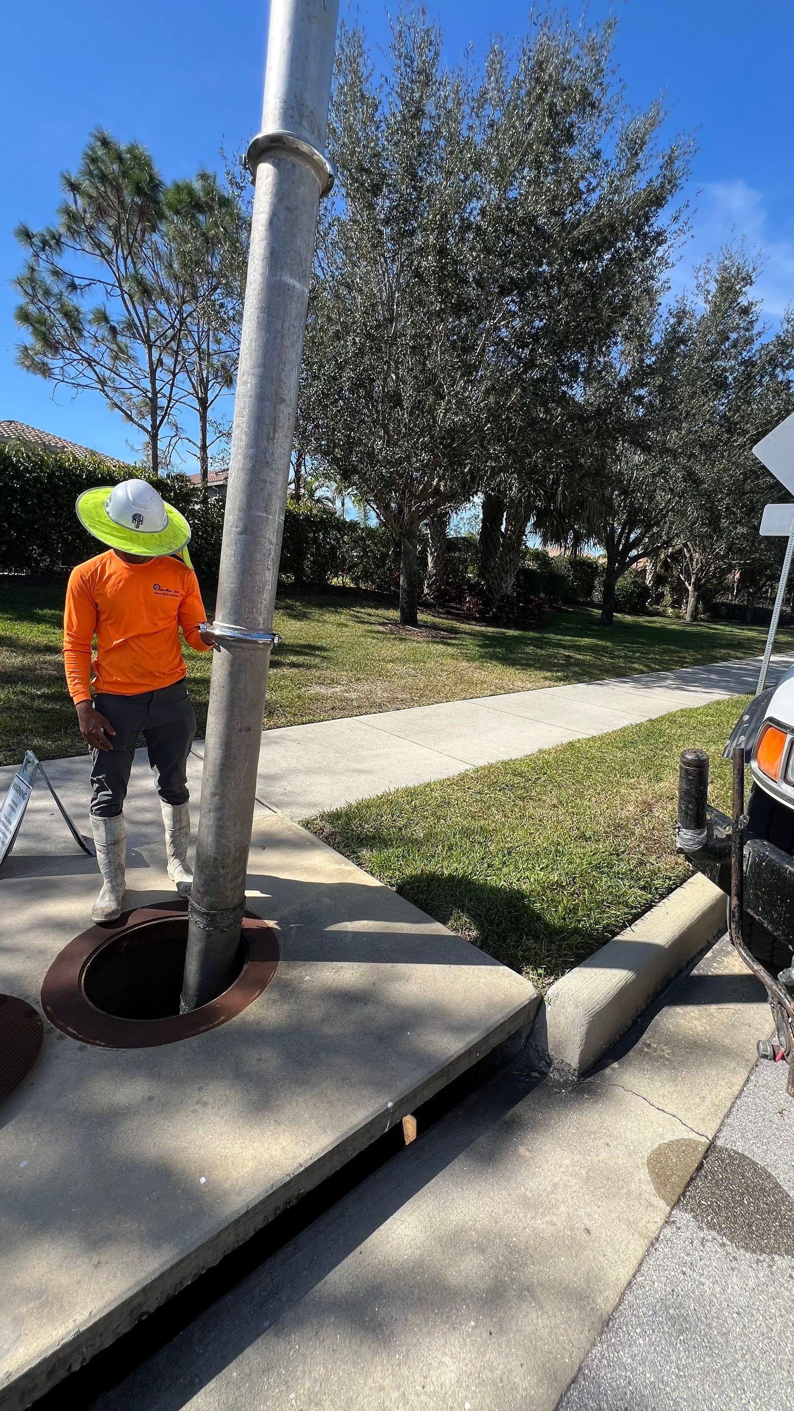 Naples Association Catch Basin Cleaning using Vactor Truck by APS Power & Water