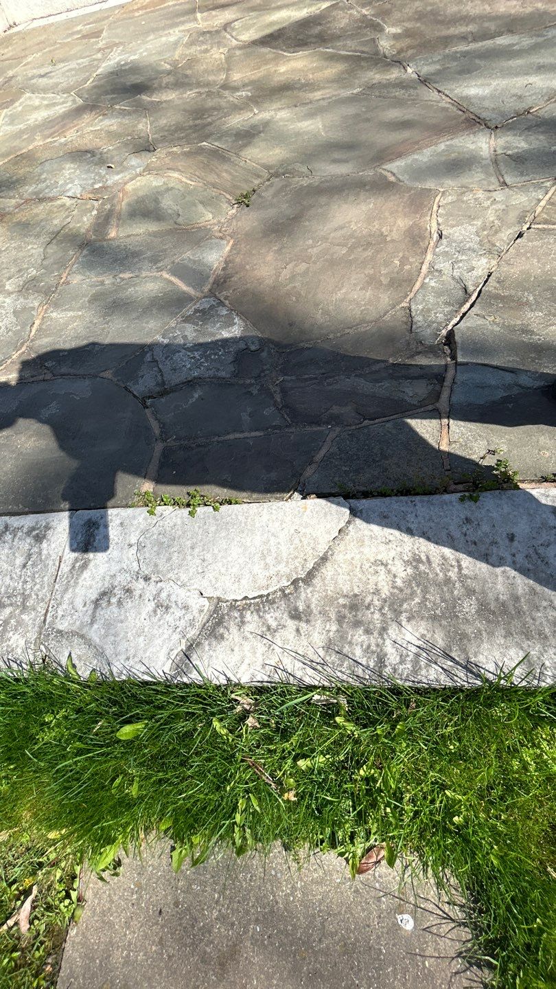 natural stone using Algaecide, soft wash soap by Northern Power Washing LLC.