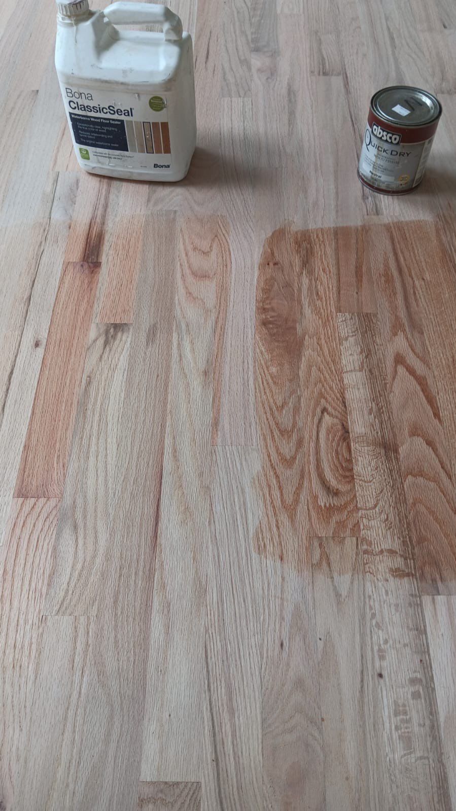 Natural Red Oak floor refinish by Footprints Floors of East Atlanta