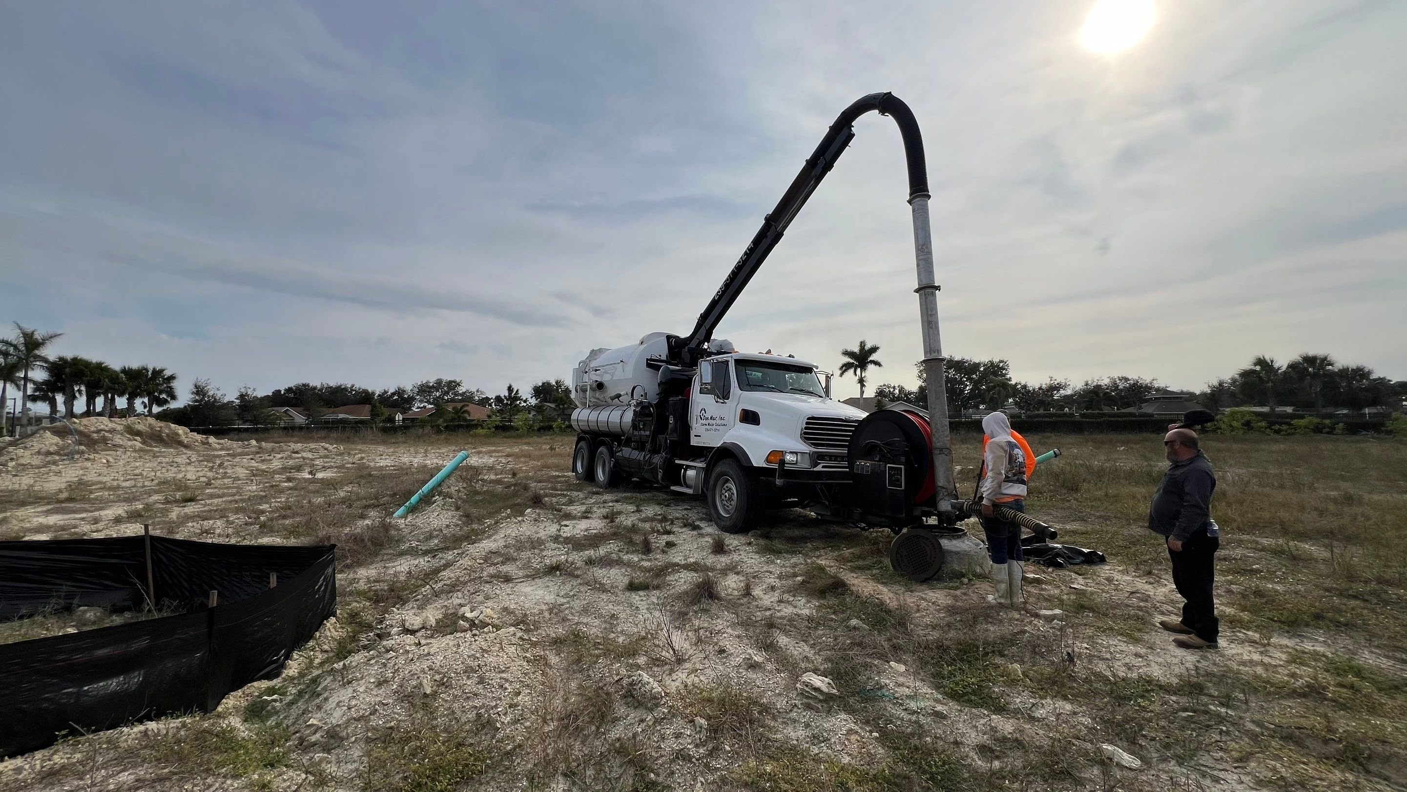 New Residential Construction Community Sewer System Cleaning by APS Power & Water