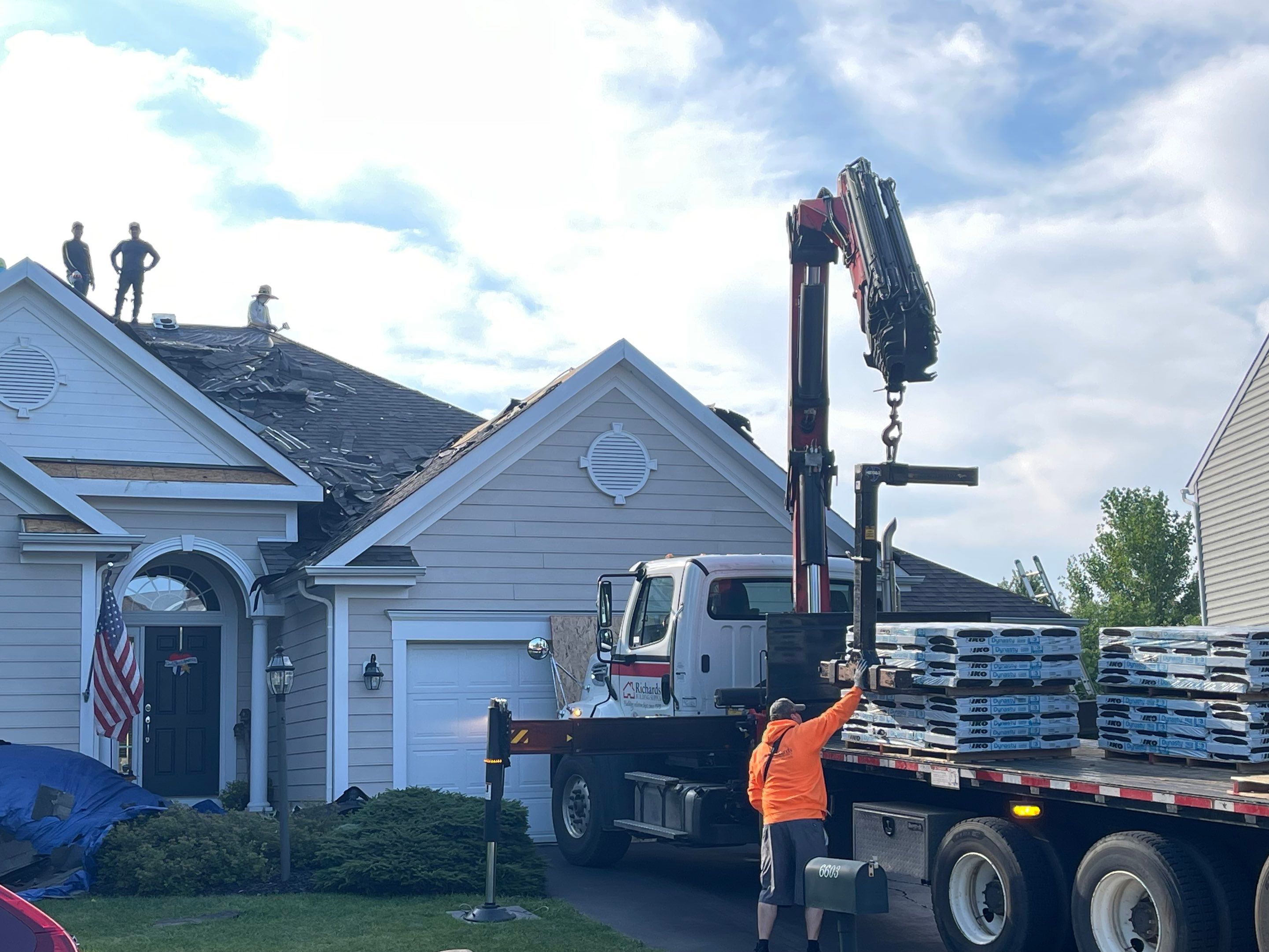 Residential Roofing Installation using IKO dimensional shingles by SOS Home Ohio 