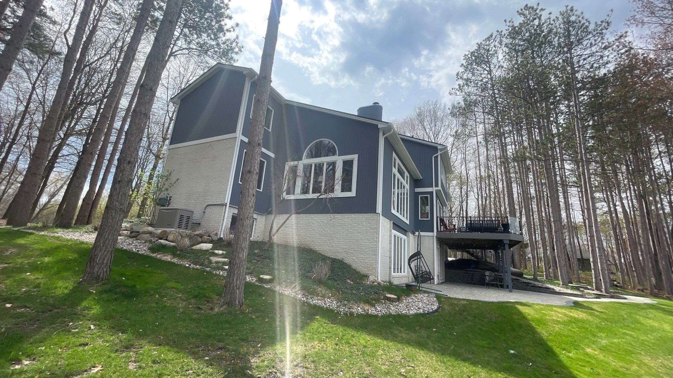 Siding Replacement using CertainTeed Board & Batten Pacific Blue by 180 Contractors