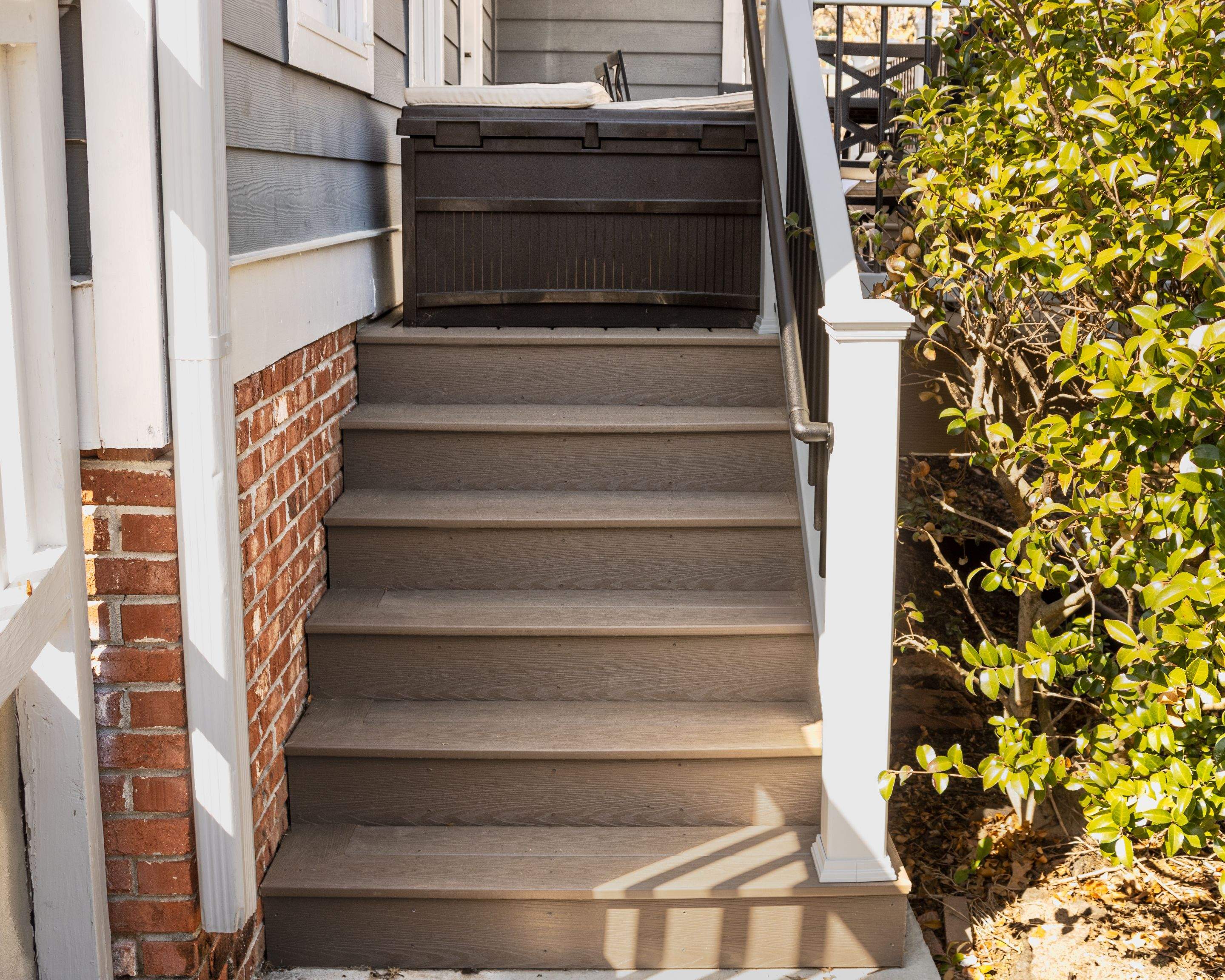 Atlanta, GA Deck Rebuild and Pergola Build using Deckorators Venture Series Decking, Trex Composite Railing, and Pressure Treated Pine by Nelson Exteriors 
