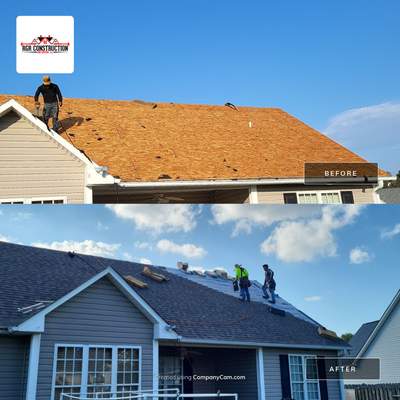Storm Damage Repair using Black Galvanized steel Square Roof Louver
