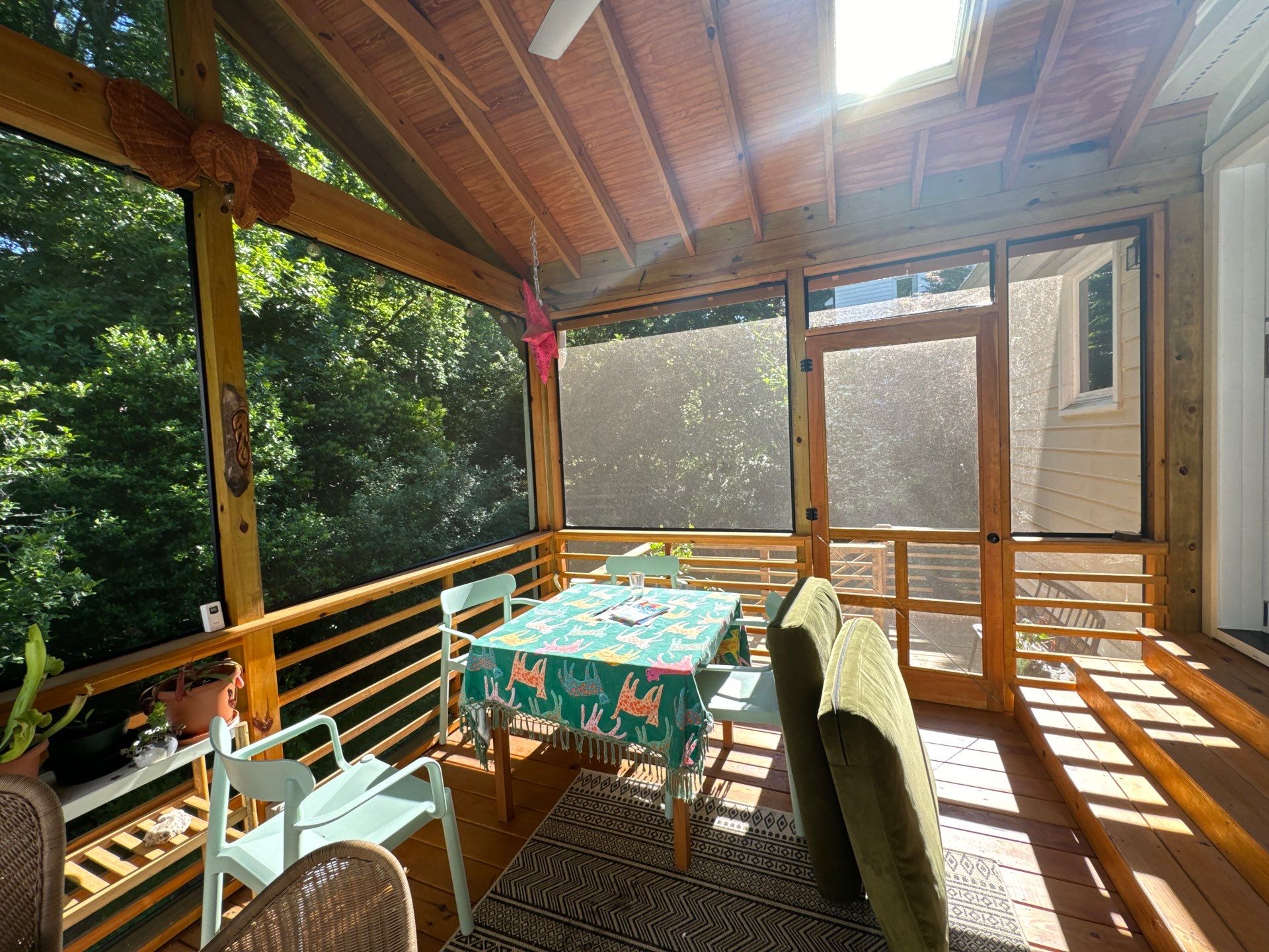 Porch staining by GonzalezPainters & Contractors Inc 