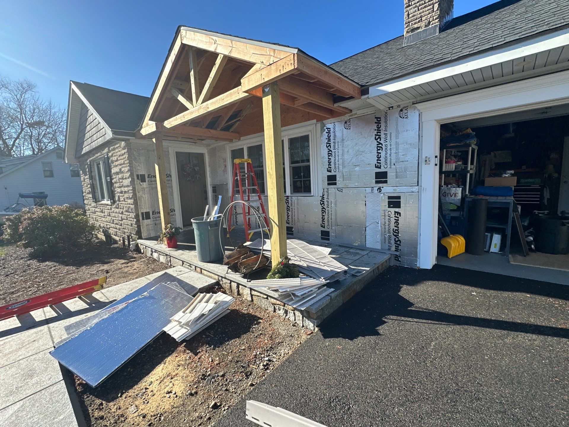 Siding Installation and Azek portico by A Plus Exterior