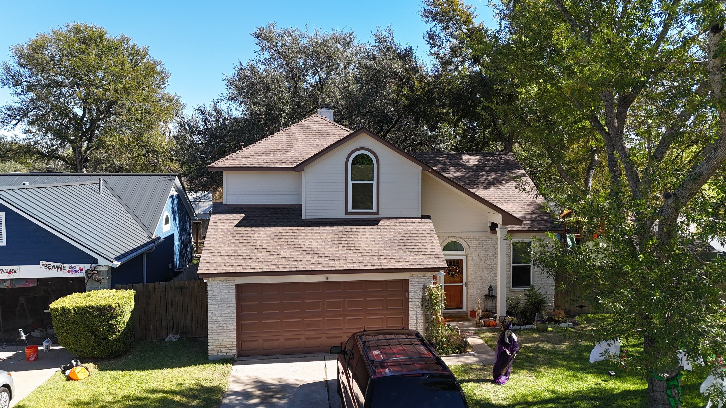 Residential Roof Replacement using GAF - HDZ - Barkwood by Action Exteriors Austin