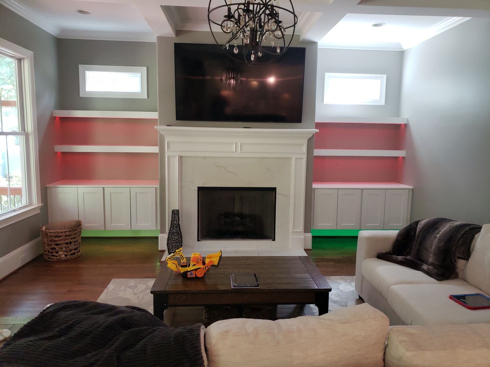 Fireplace Transformed! Custom Cabinets by A Step Above Handy LLC