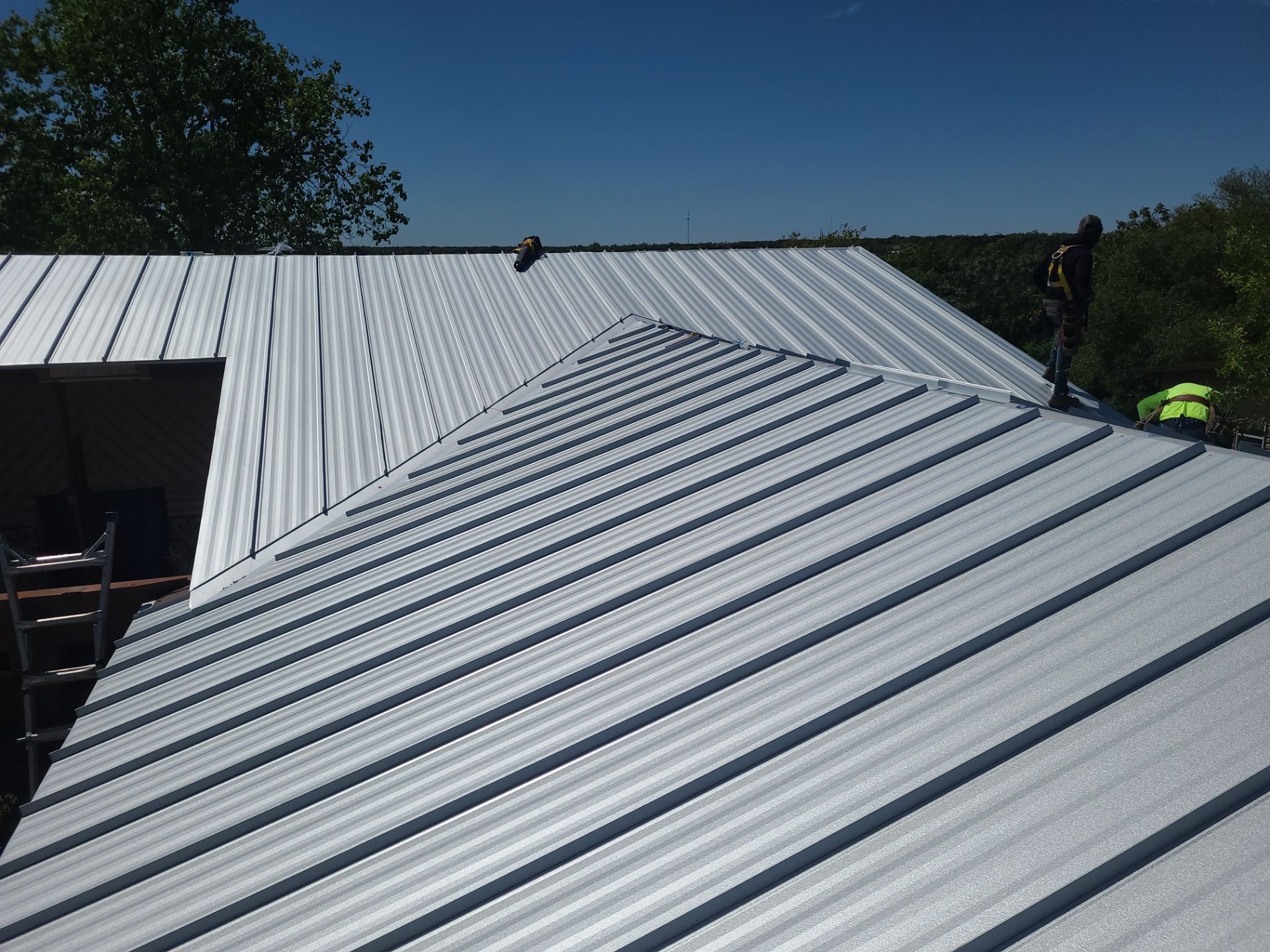 Galvalume Standing Seam offers a 45-year finish warranty! by Oakwood Roofing and Construction, LLC