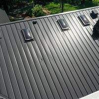 24ga 1.5" Mechanical Seam Dark Bronze by Total Roofing System The Metal Roof Experts