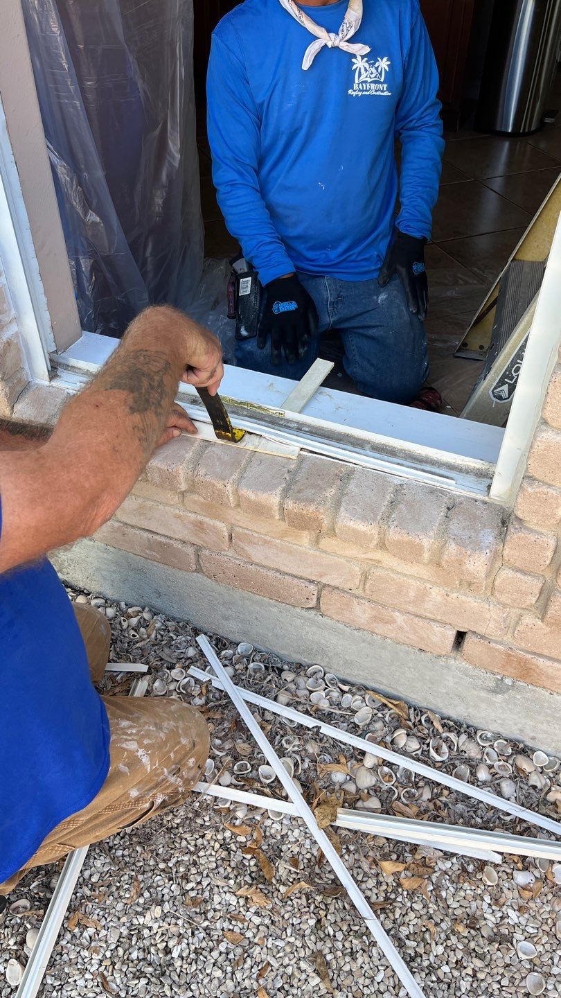 Curved Trim Windows by Bayfront Roofing and Construction