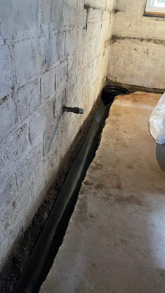 Interior French Drain Job in Lyndhurst, NJ by Pure Service Pro, LLC 
