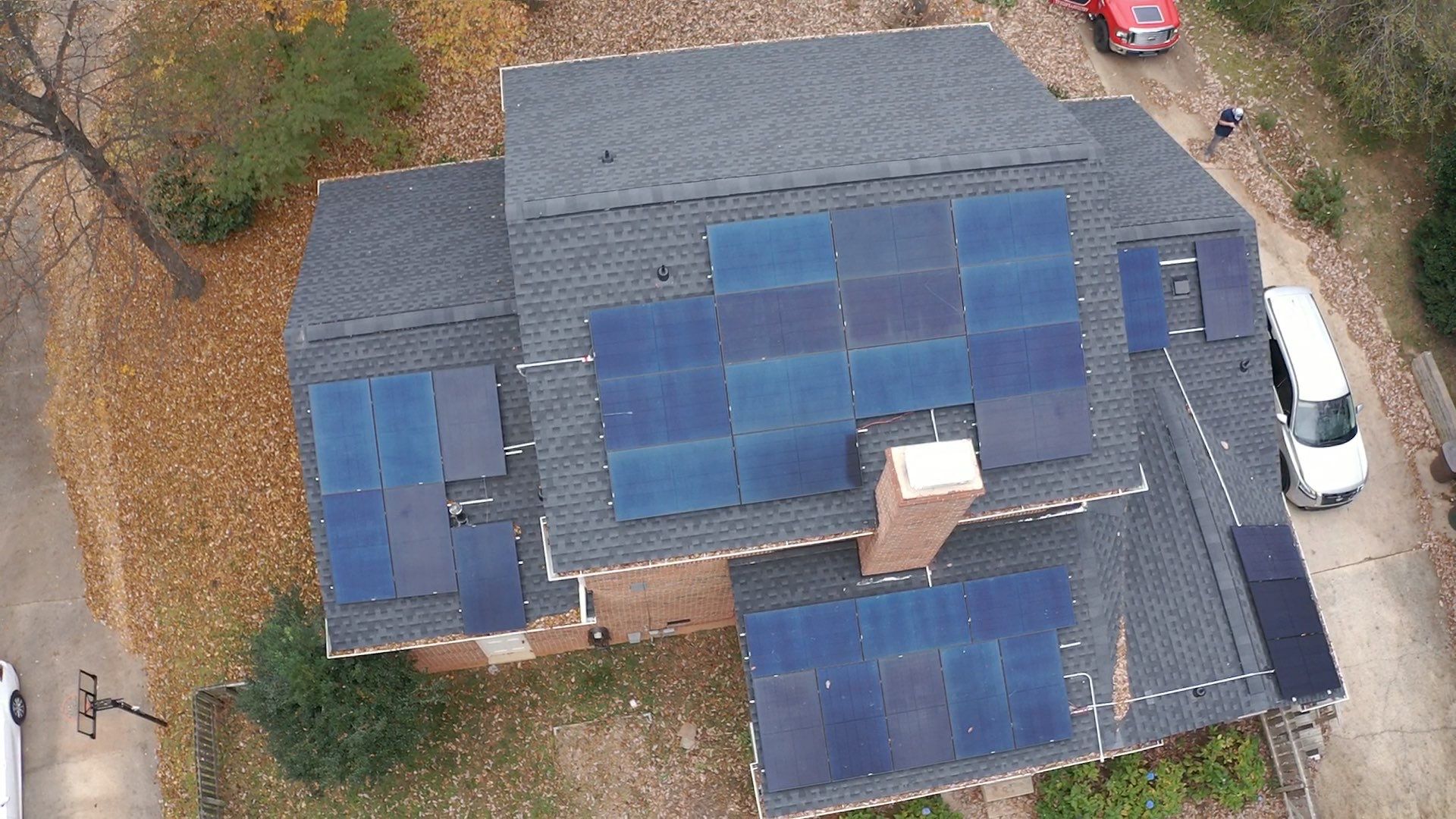 New Roof with Solar Panels by Just In Time Roofing and Restoration