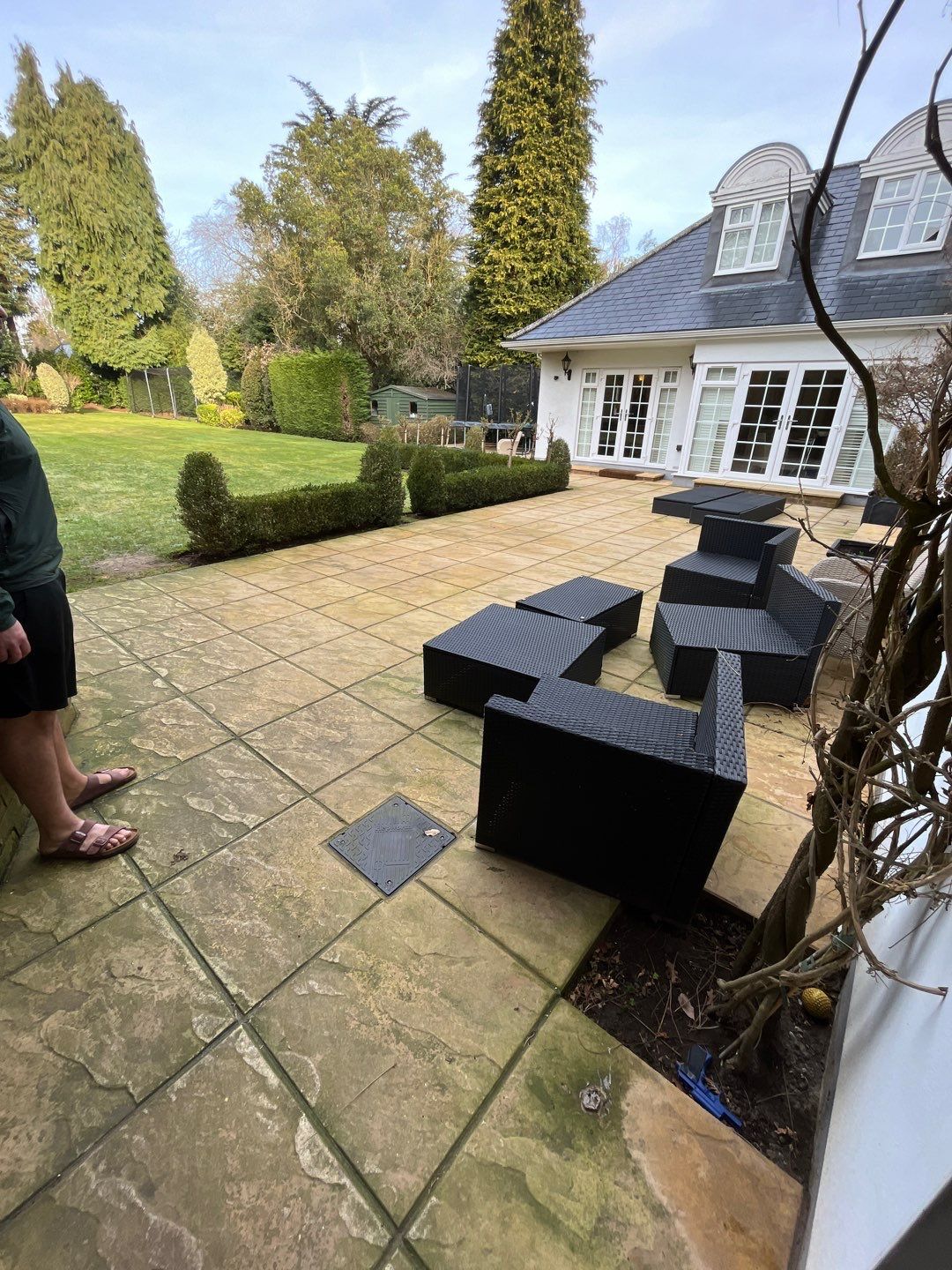 Driveway - Patio - Render Clean using honda 21 ltr/min by Ges Exterior Cleaning ltd