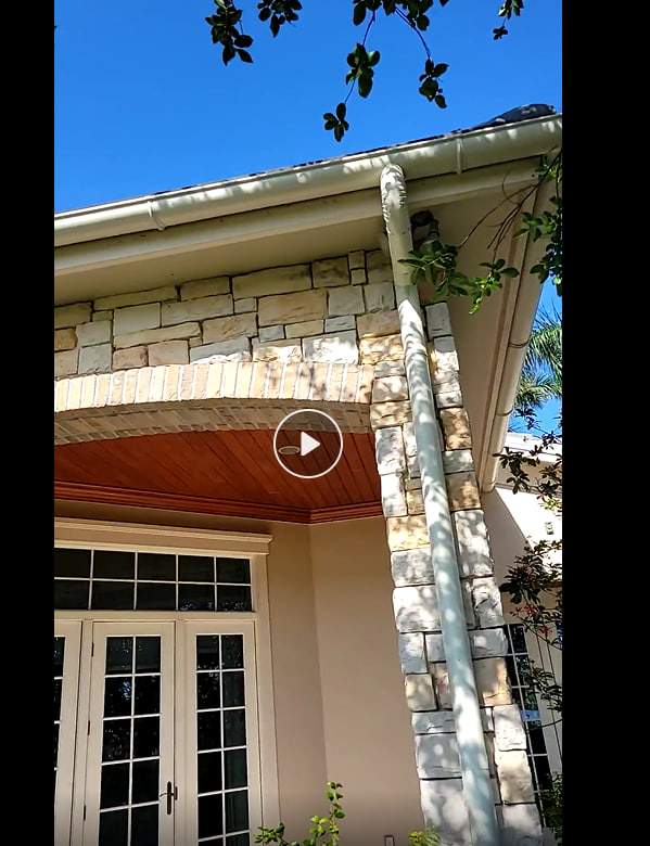 Almond Half-Round Gutters in Lakewood Ranch FL by Gutter Professors