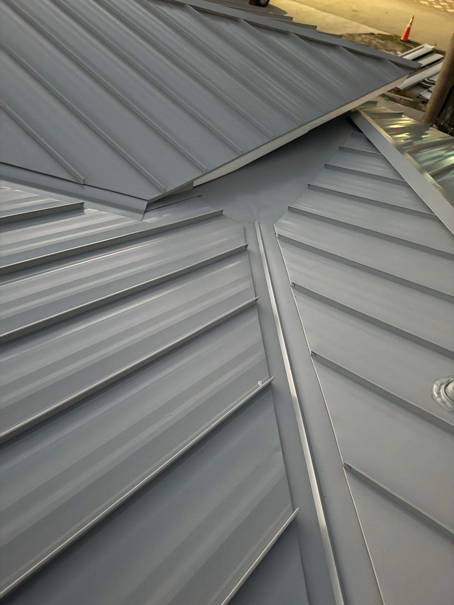 24ga 1.5" Mechanical seam Dove Gray  by Total Roofing System The Metal Roof Experts