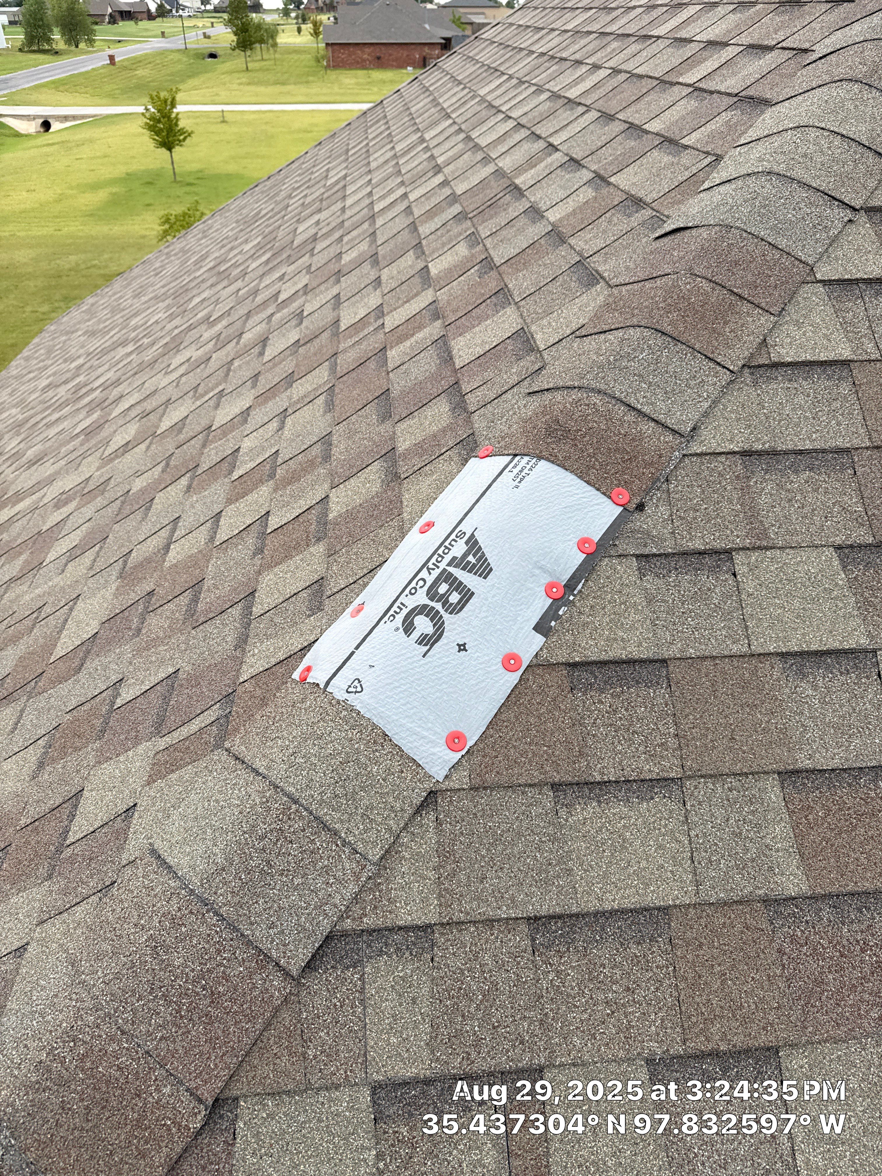 Roof repair due to shady contractor by OAK Roofing Restoration 