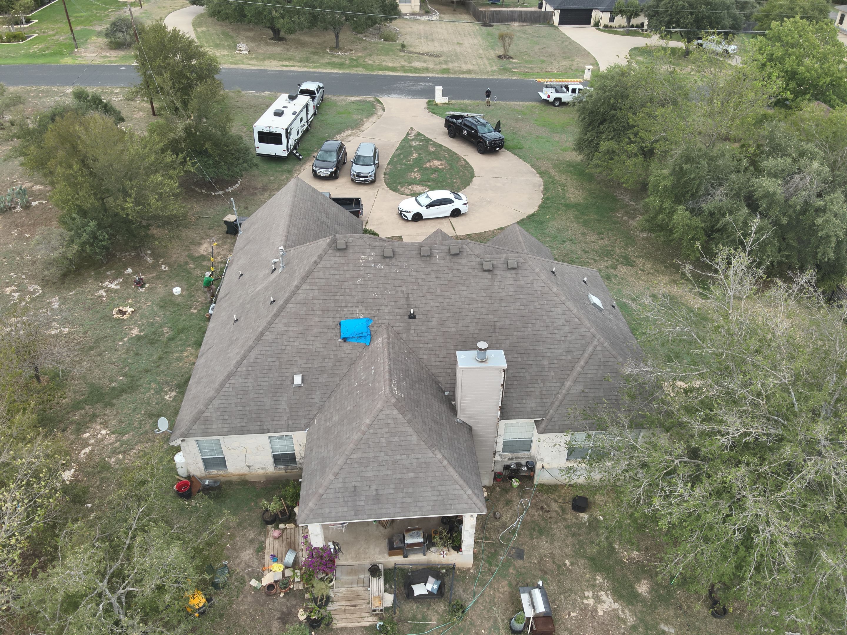 Residential Roof Replacement using GAF - HDZ - Charcoal by Action Exteriors Austin
