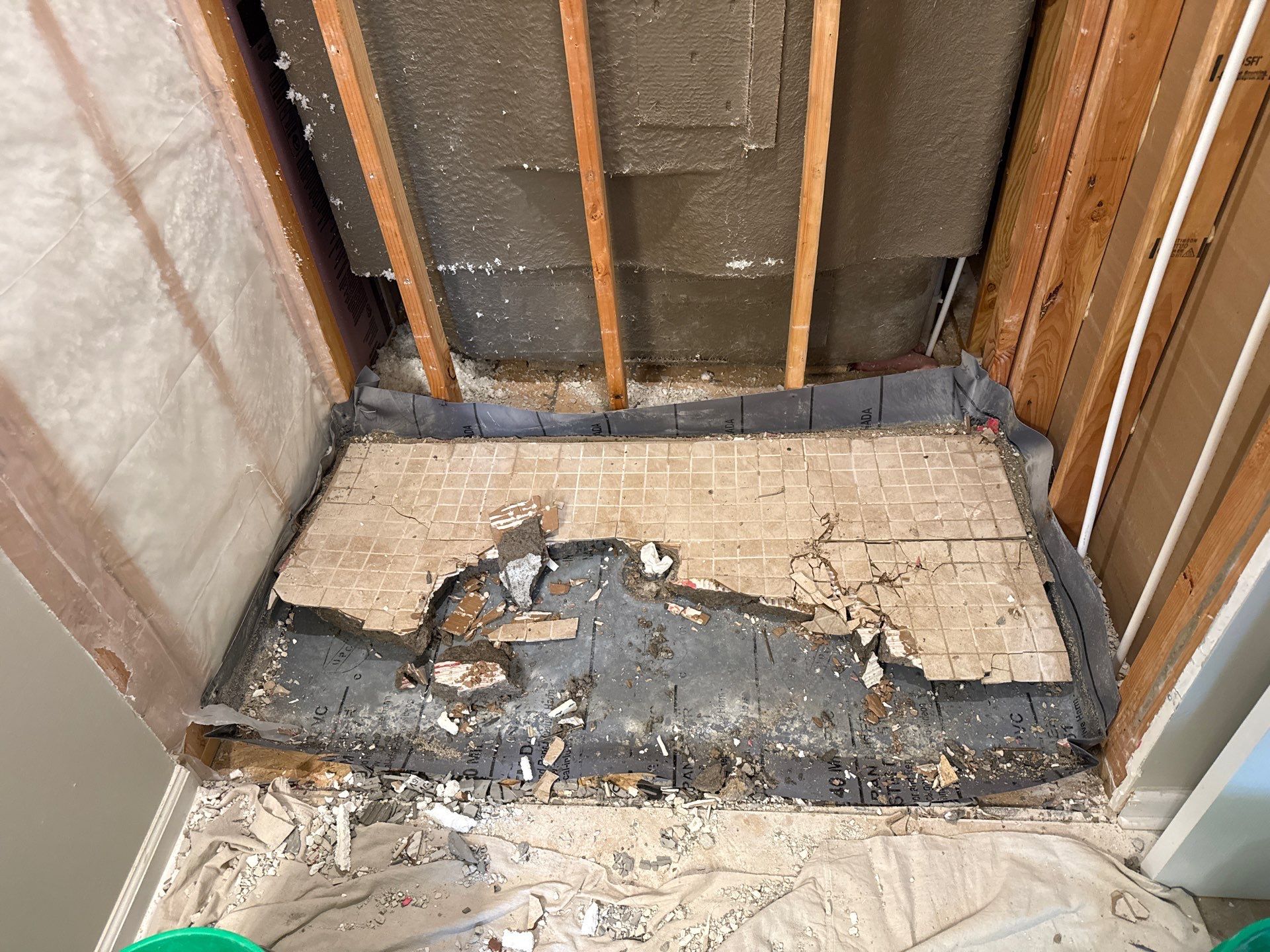 Custom Jacuzzi Walk-In Shower Remodel with Stone-Look Tile in Traverse City by Rainbow Seamless Systems