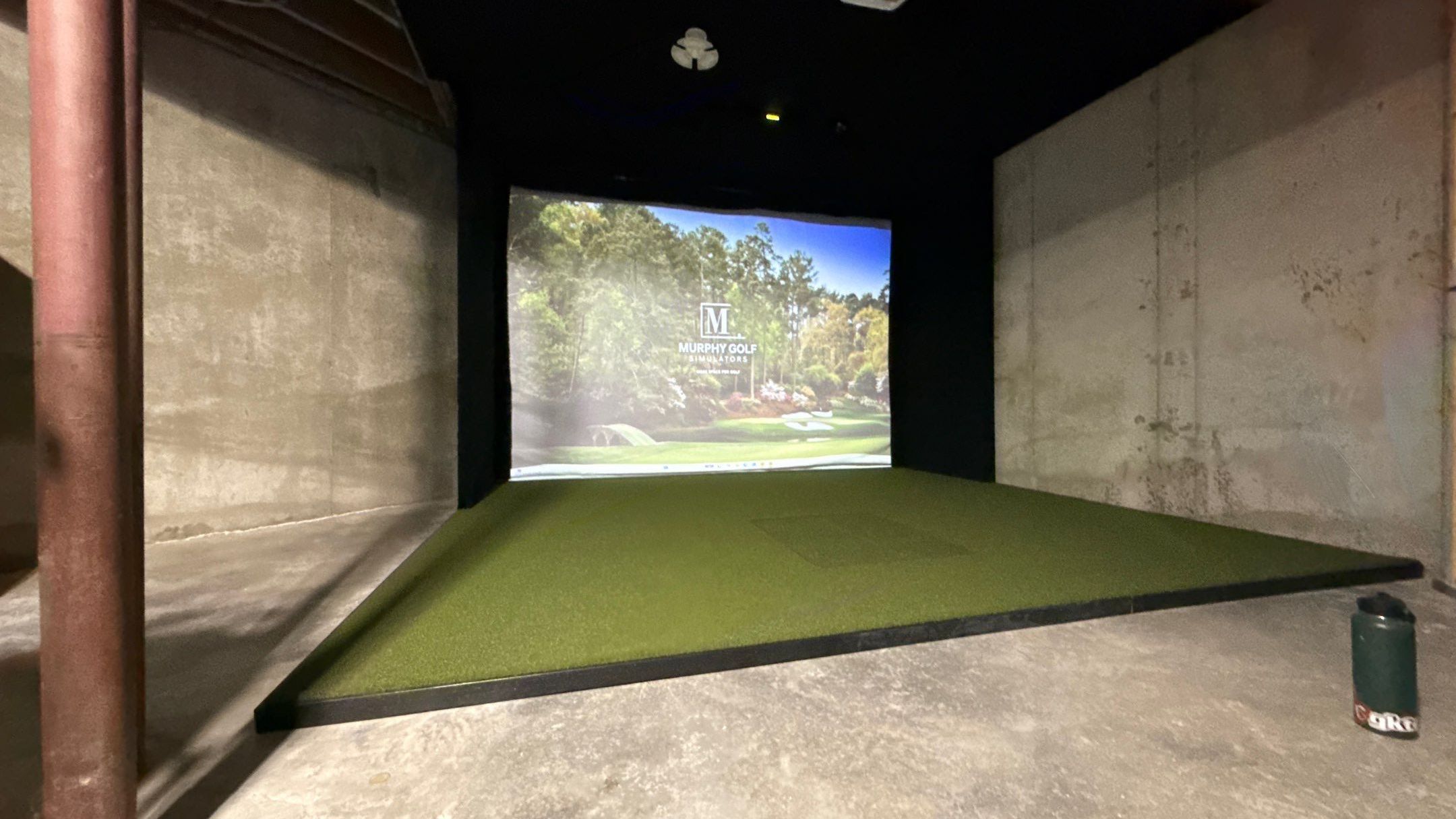 Rex Went With A Custom Golf Simulator  by Banner Garage