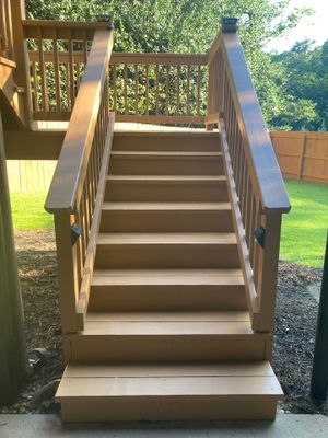 Deck and Fence Stain with Deck Board Repairs in Atlanta, GA