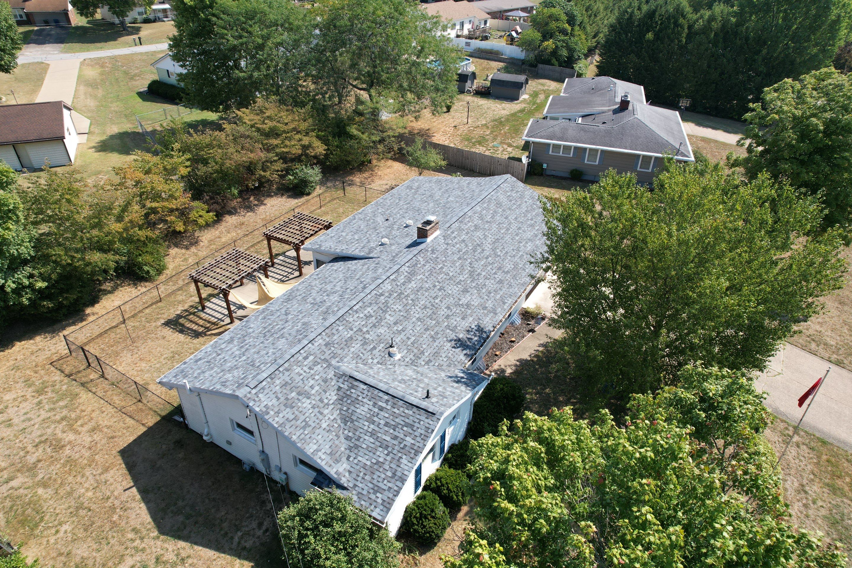 Residential Roofing Installation using GAF Timberline HDZ Biscayne Blue by Rainstoppers Roofing