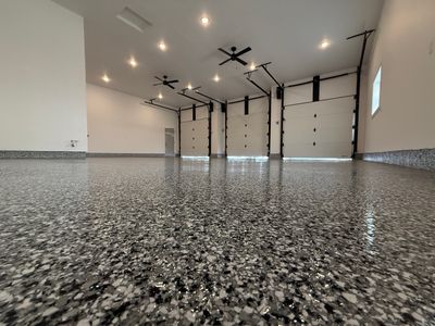 Multi-Car Garage Epoxy Floor Coating and Concrete Finishing in Sioux Falls