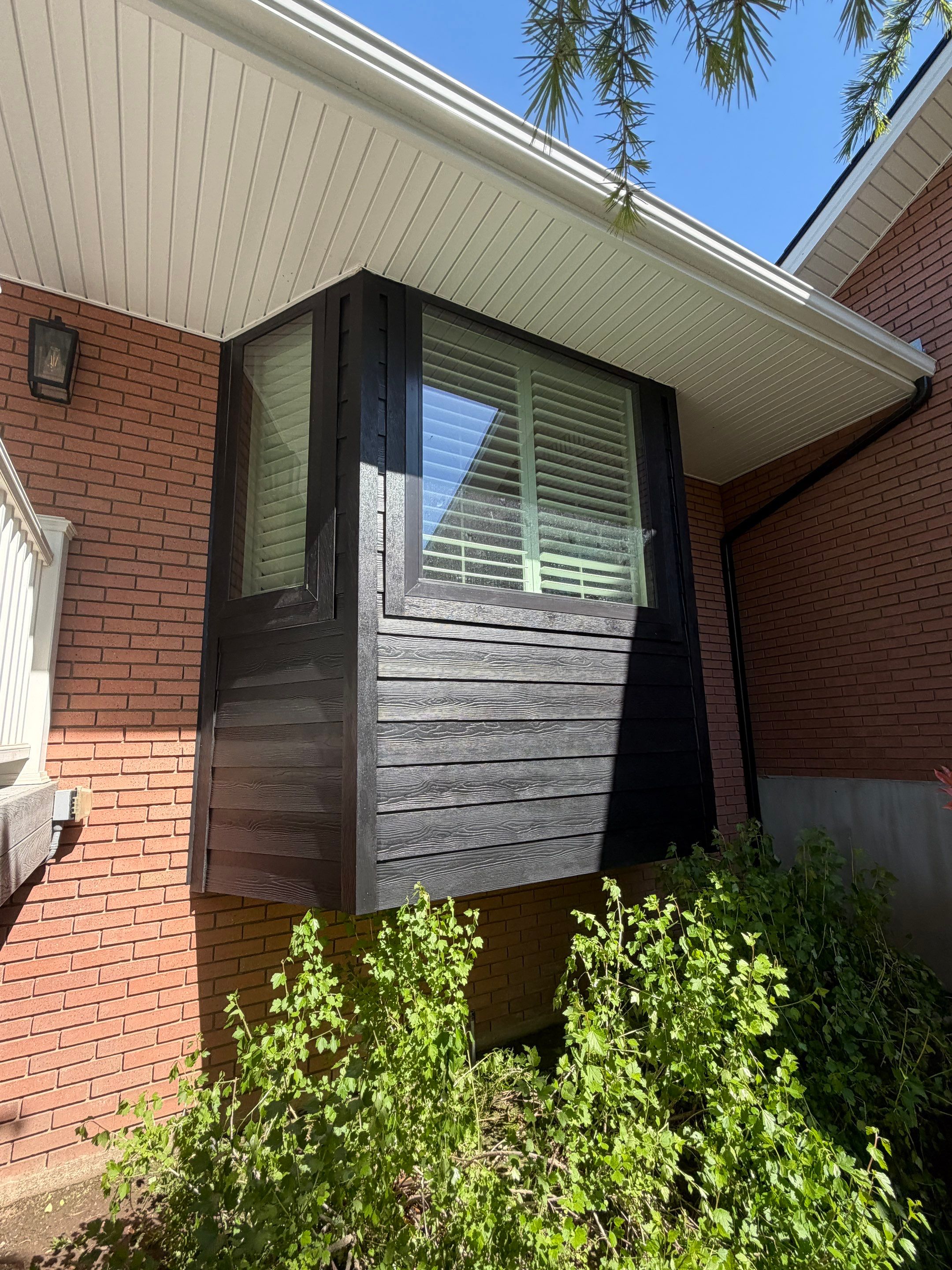 Farmington | Hardie Siding Conversion | Custom Painted Black by Ideal Siding Utah
