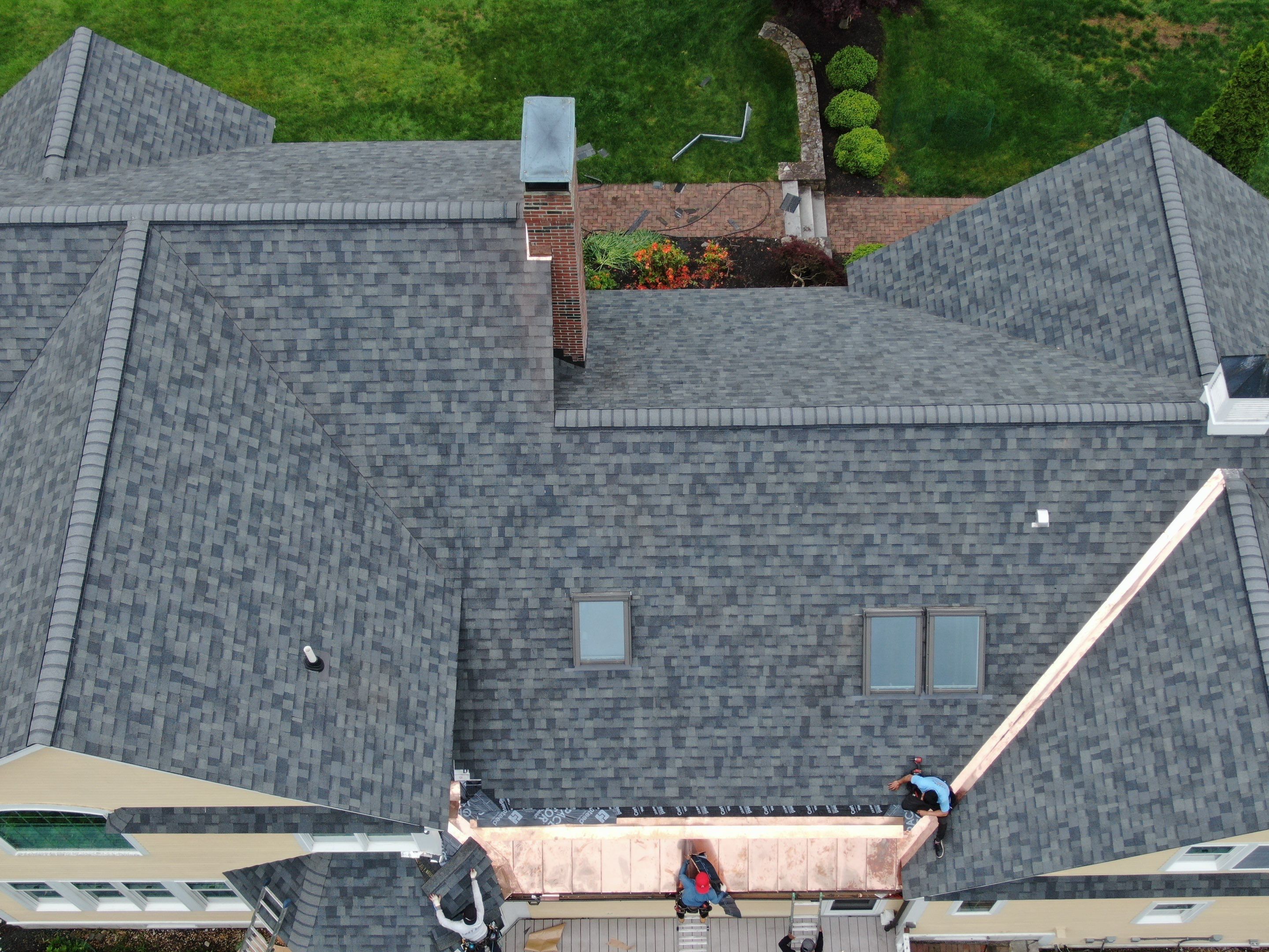 Roof Replacement with Owens Corning Shingles and Copper Flashing by Mighty Dog Roofing of Greater Middlesex County