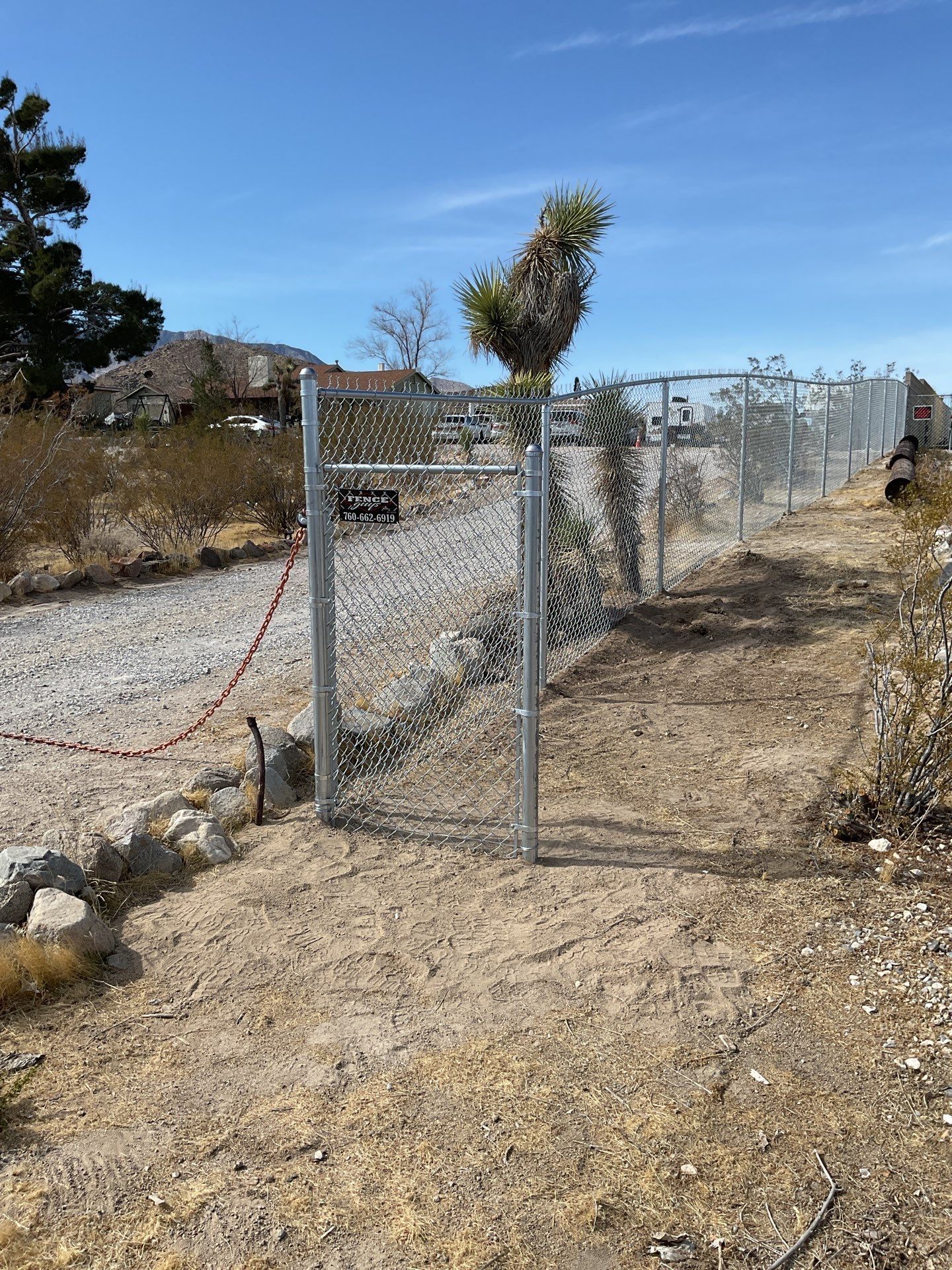 Fence Installation using chain -link by Fence Guys Inc. 
