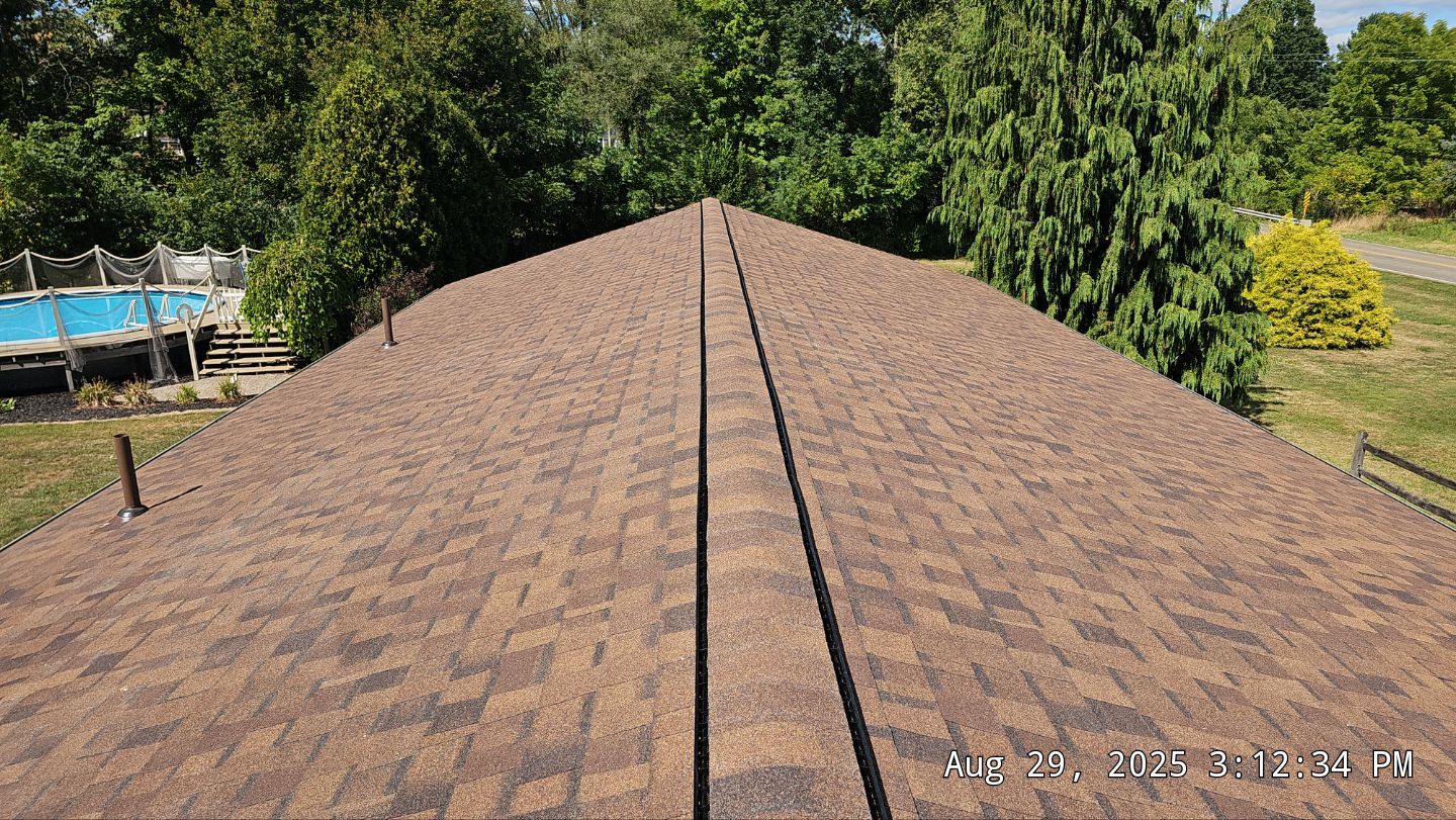 Atlas Pinnacle, Color, Burnt Hickory, Drip Edge, Color, Royal Brown by Eagle Eye Roofing
