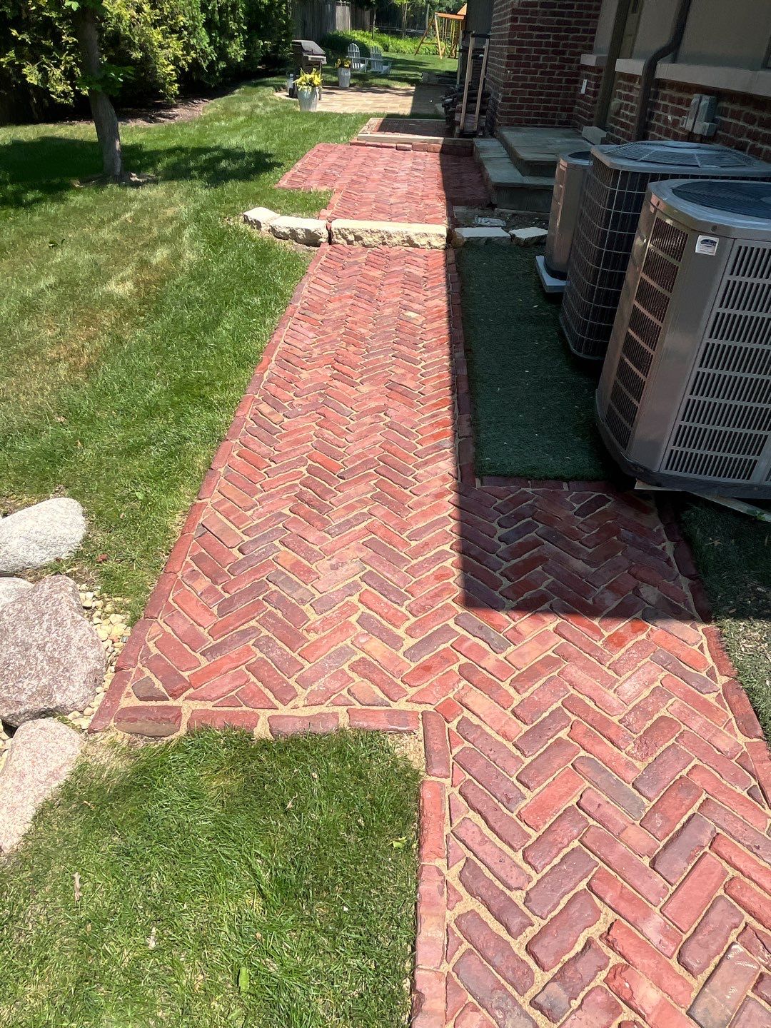 bluestone using Algaecide, soft wash soap by Northern Power Washing LLC.