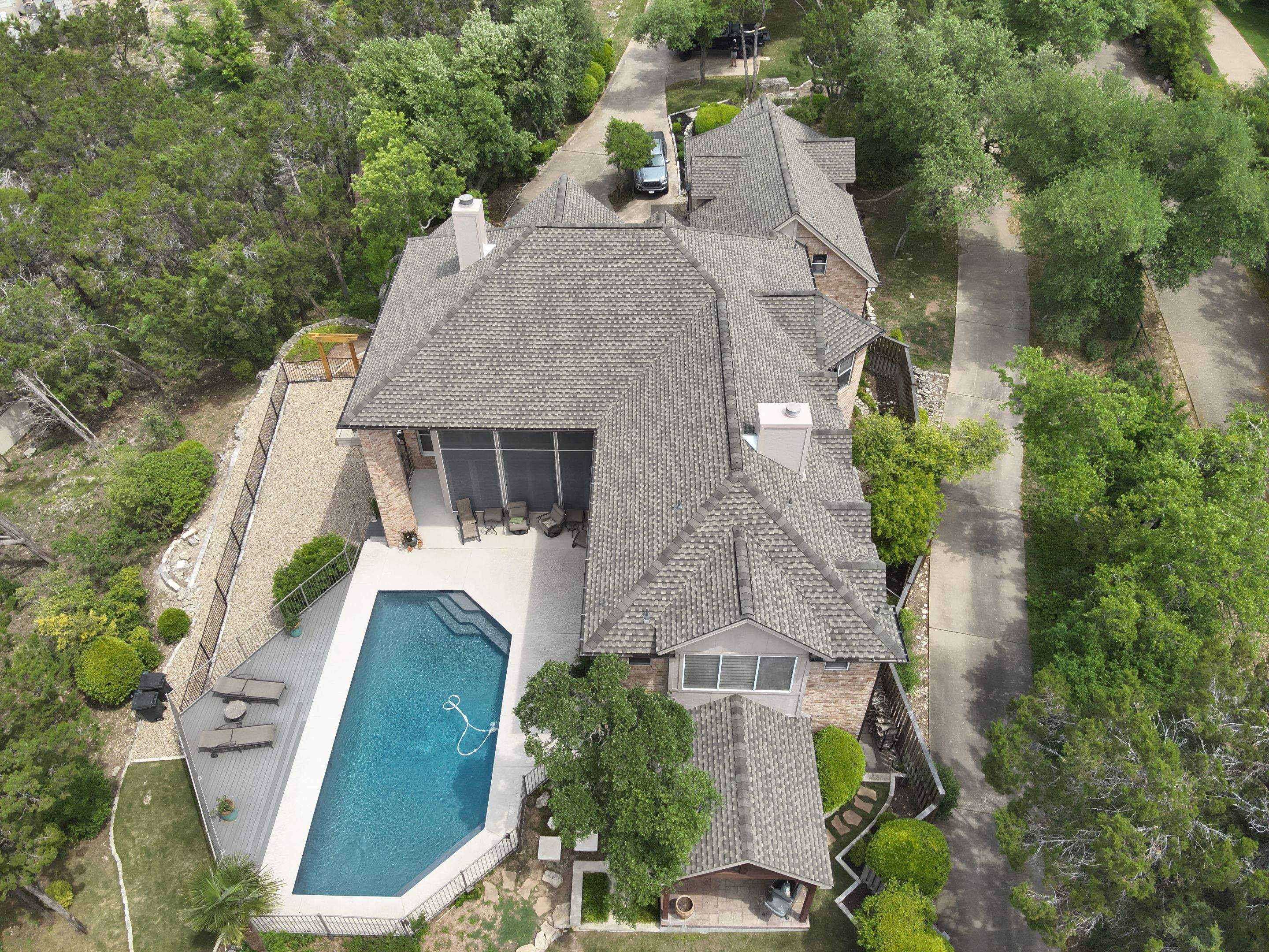 Restoring Strength & Beauty After Hail Damage using GAF - Ultra HDZ - Weathered Wood by Action Exteriors Austin