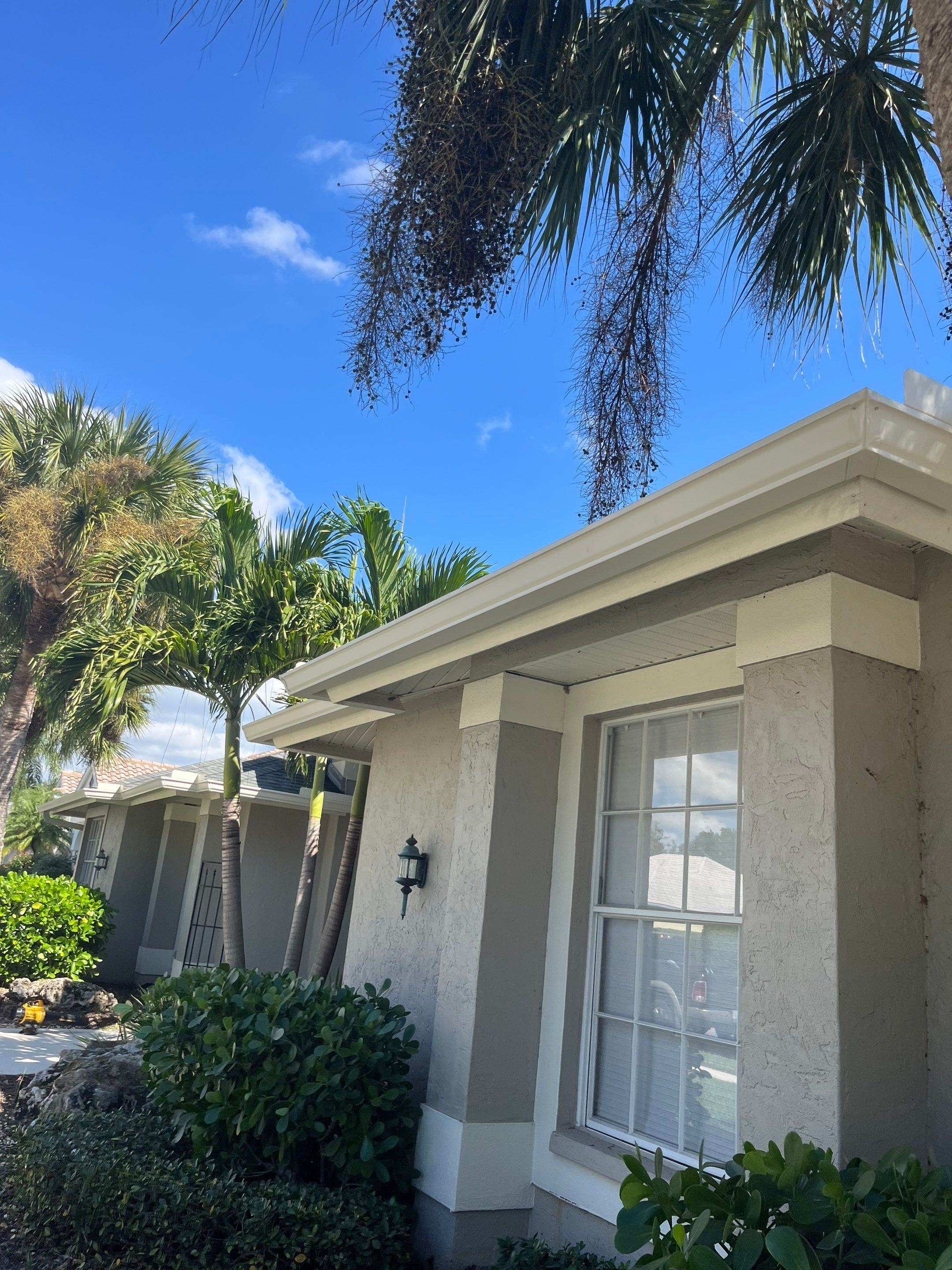 White 6-inch K-Style Gutters in Sarasota FL by Gutter Professor by Gutter Professors