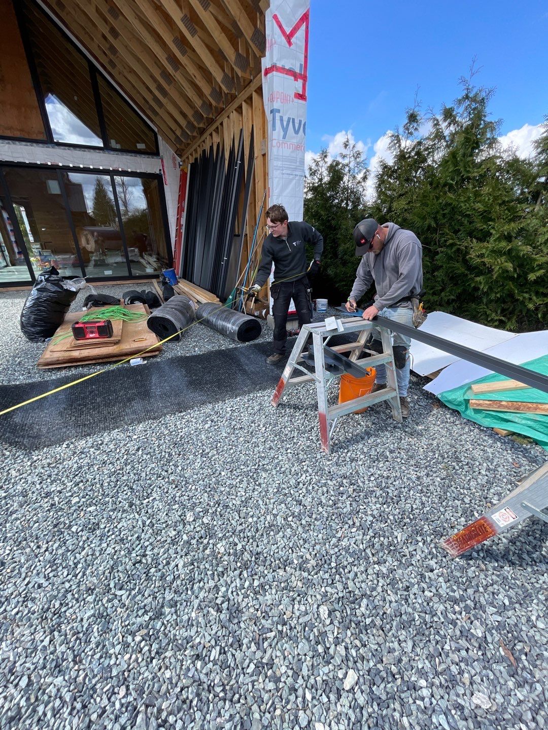 Residential Roofing and siding Installation using 12" Prolok metal  by Top Notch Roofing Inc