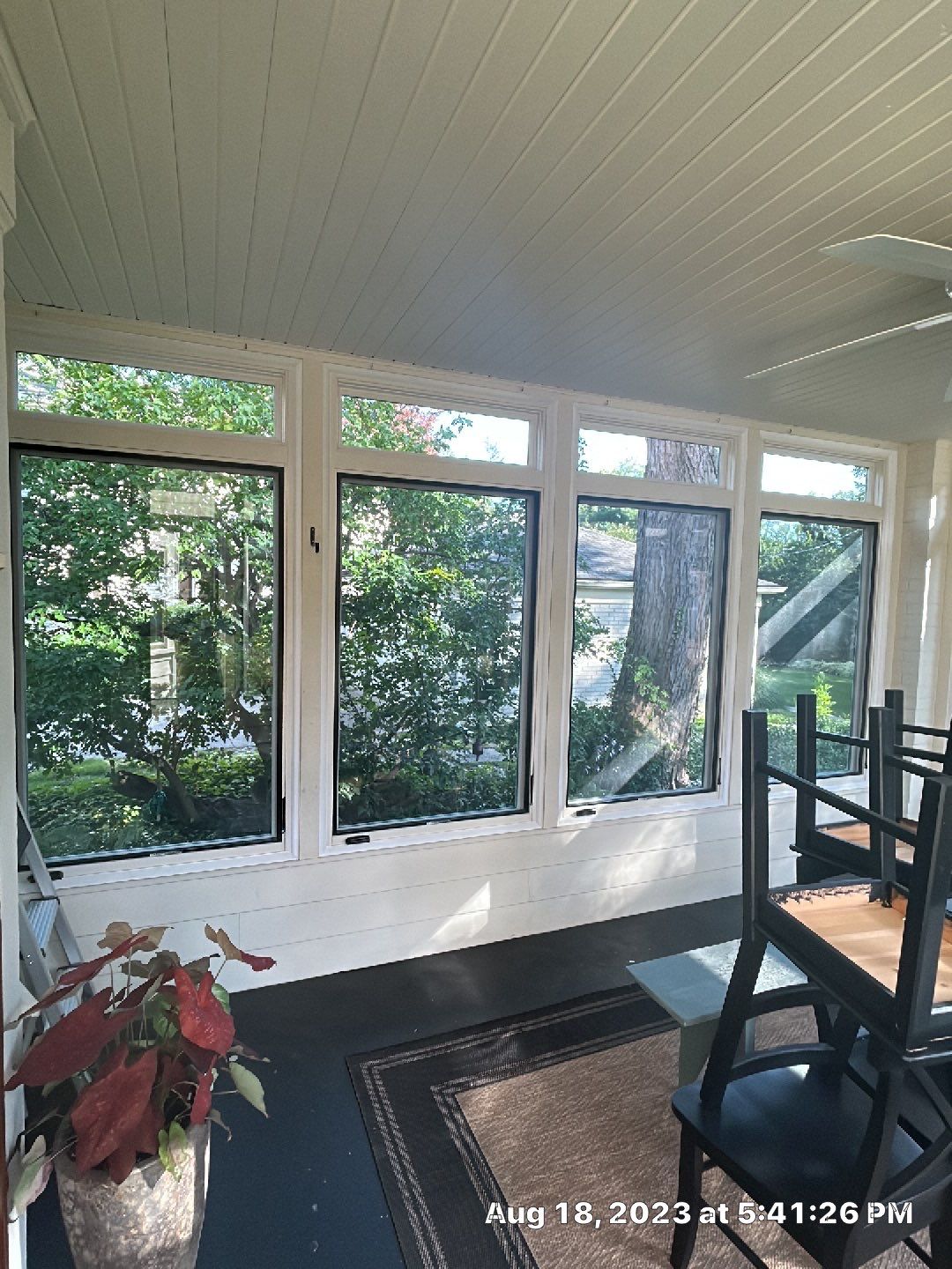 Window Installation using Andersen Windows E-Series with aluminum clad by Smart Roof