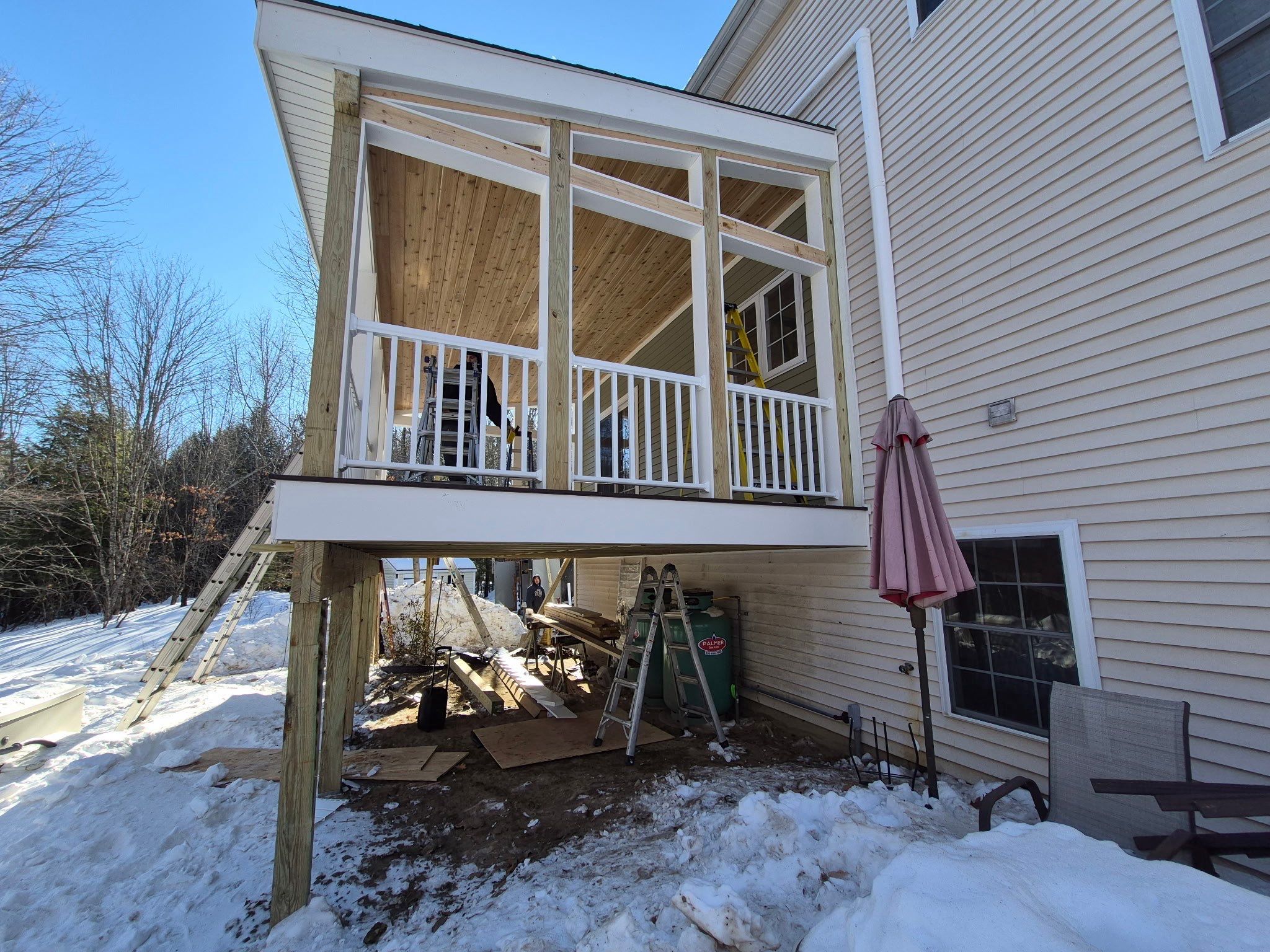 Nottingham Deck Demo - Three Season Build by Tall pine roofing