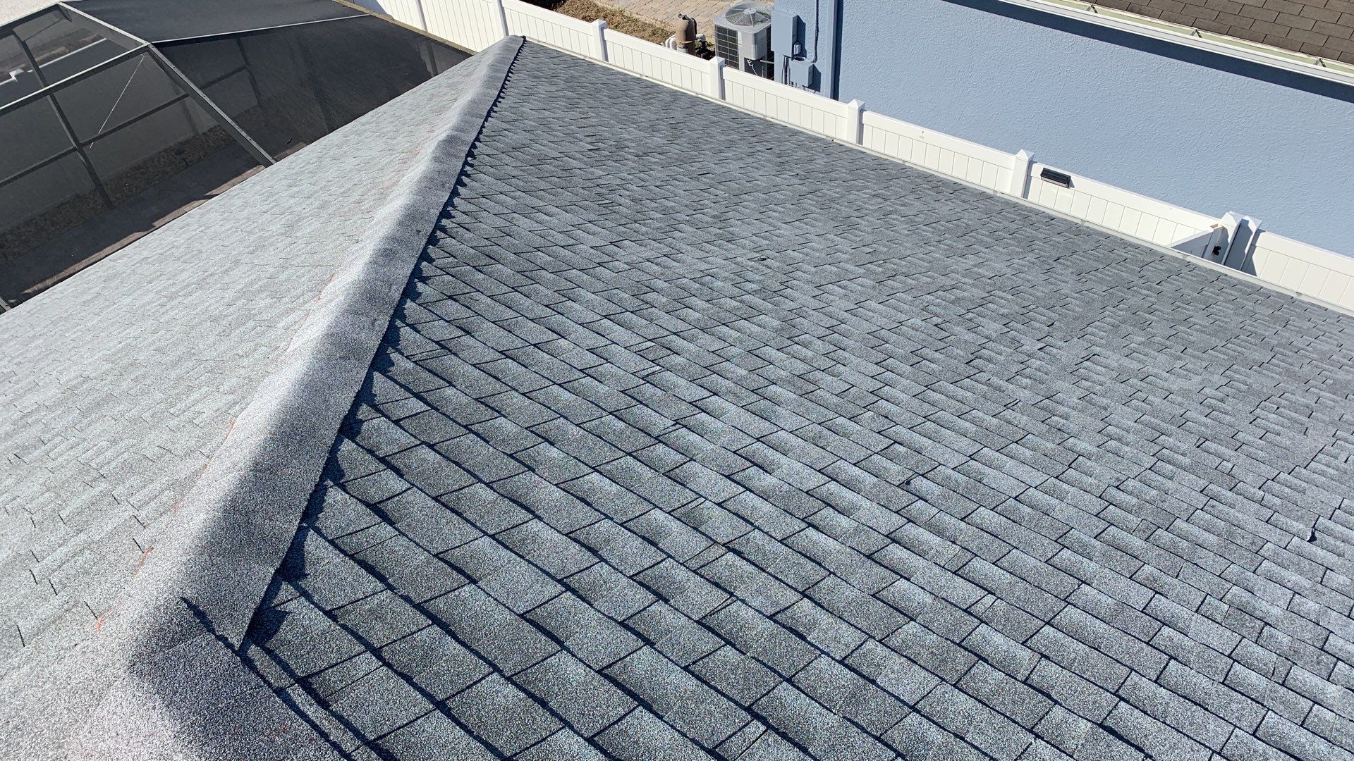 Residential Insurance Roofing Installation using GAF HDZ Shingles by Protek Roofing Heating Air & Solar