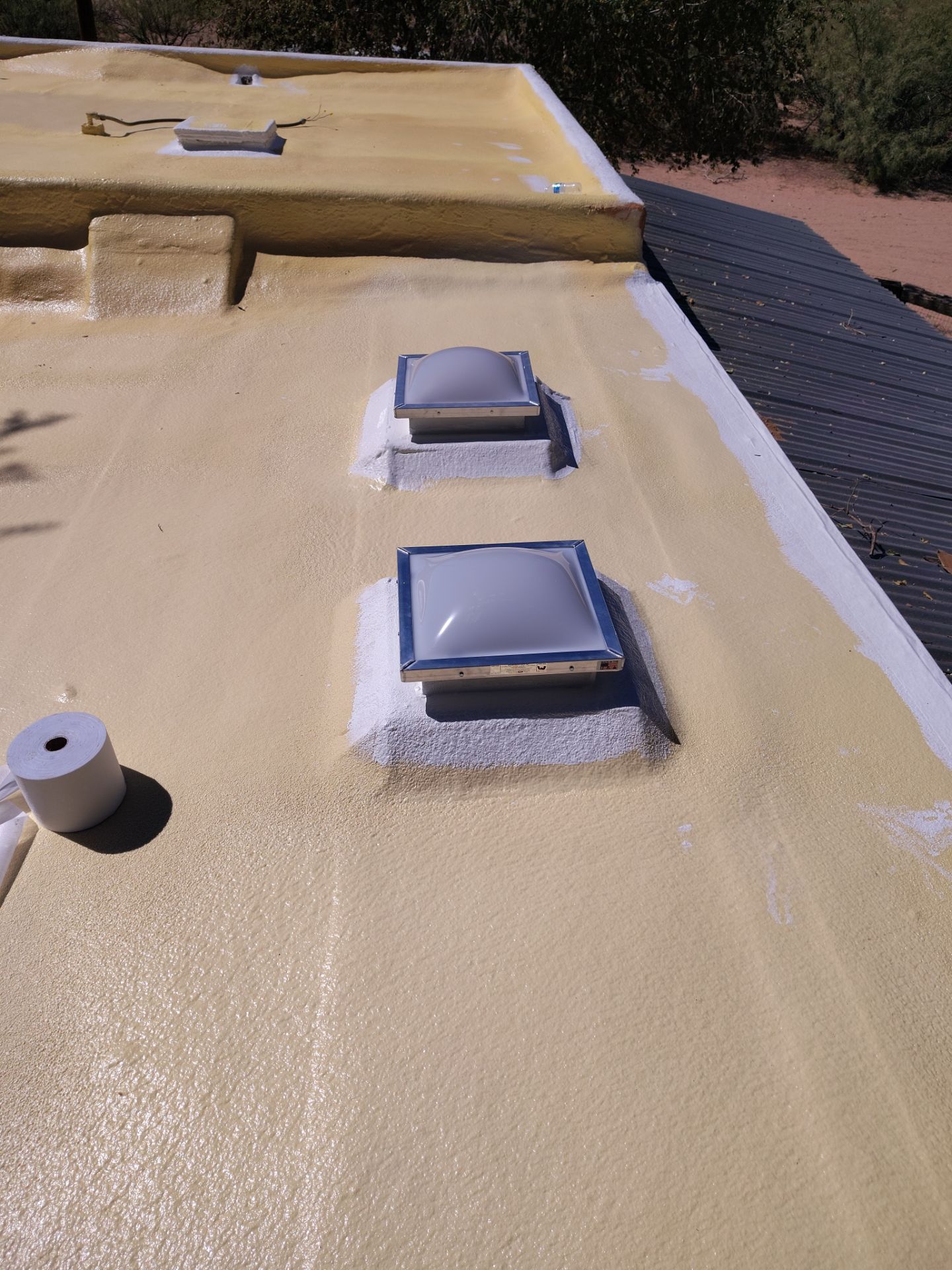Residential roof application by SPF Services 