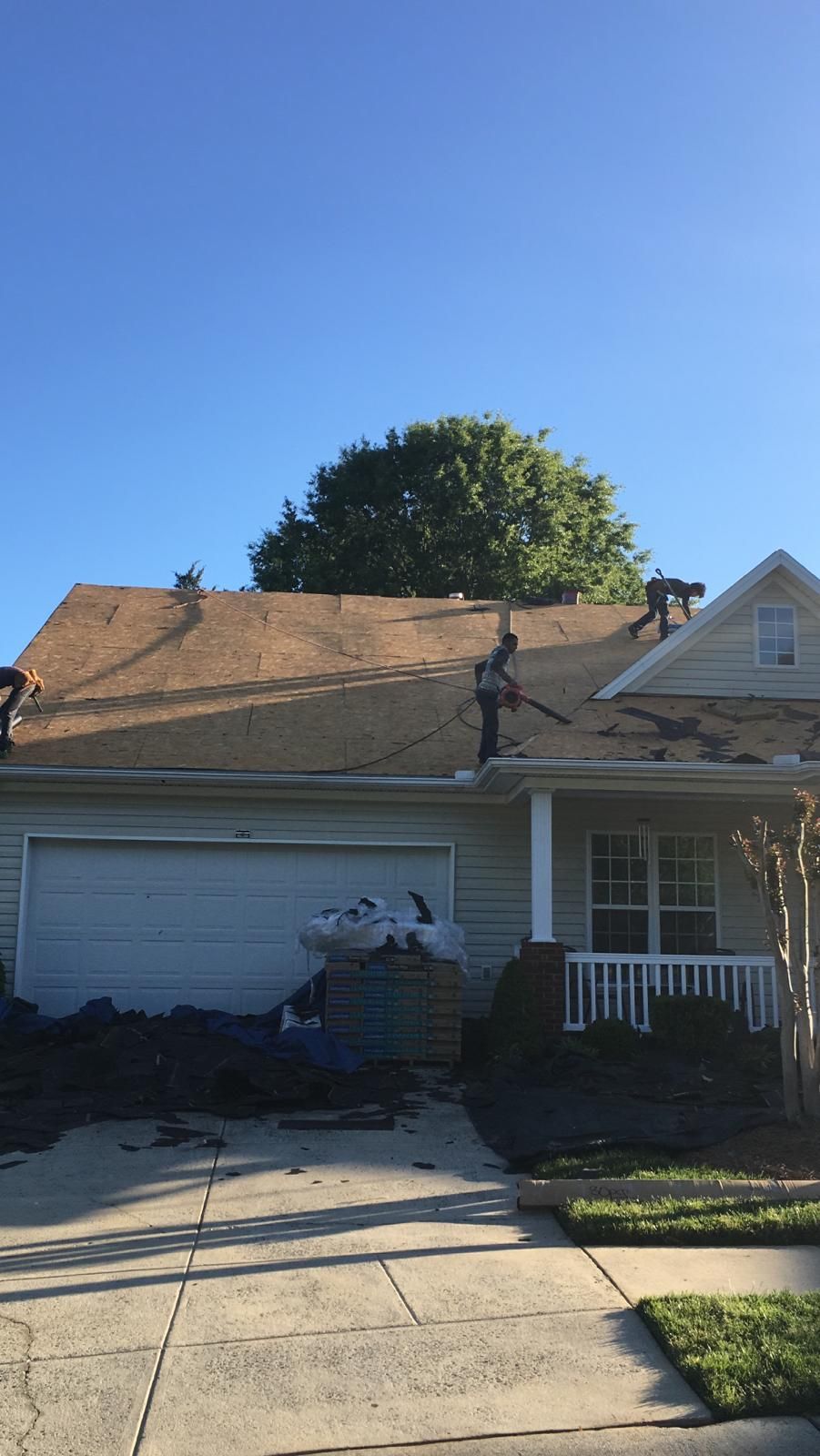 Roof replacement by wind damage by Just Brilliant Restoration JBR