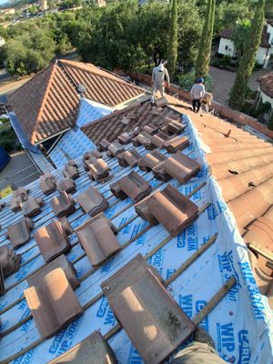 Remodel with new tile roof
